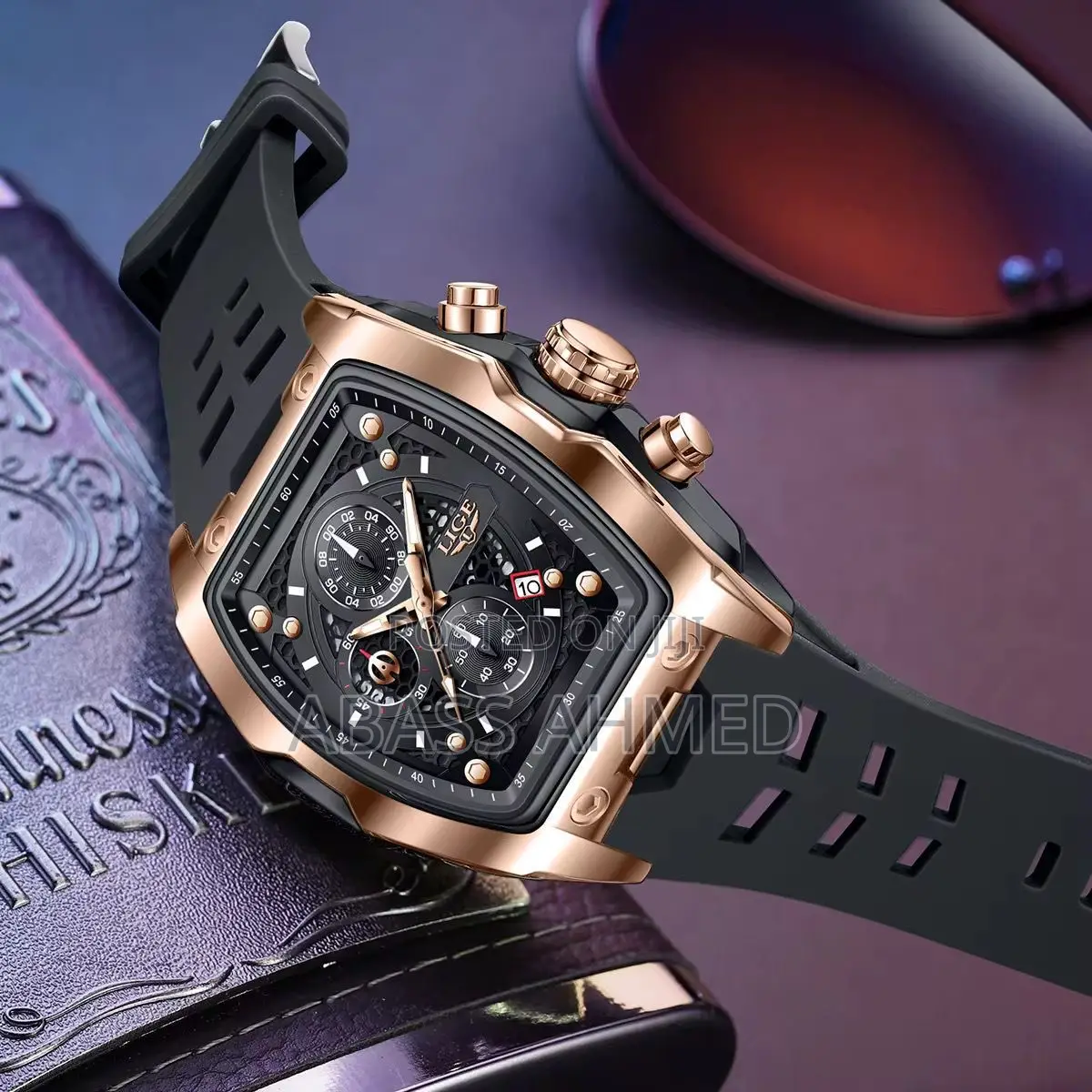 Lige Rubber for Men Active Chronograph