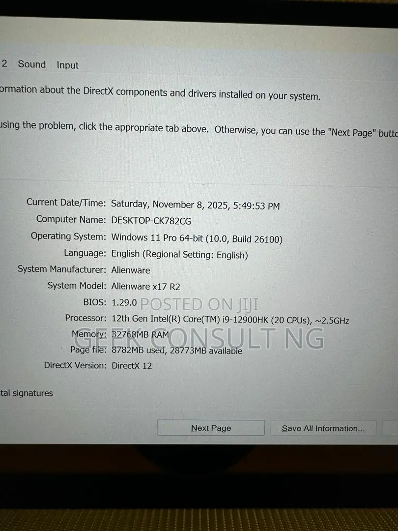 Laptop Dell Alienware X17 R2 32GB Intel Core i9 SSD 1T