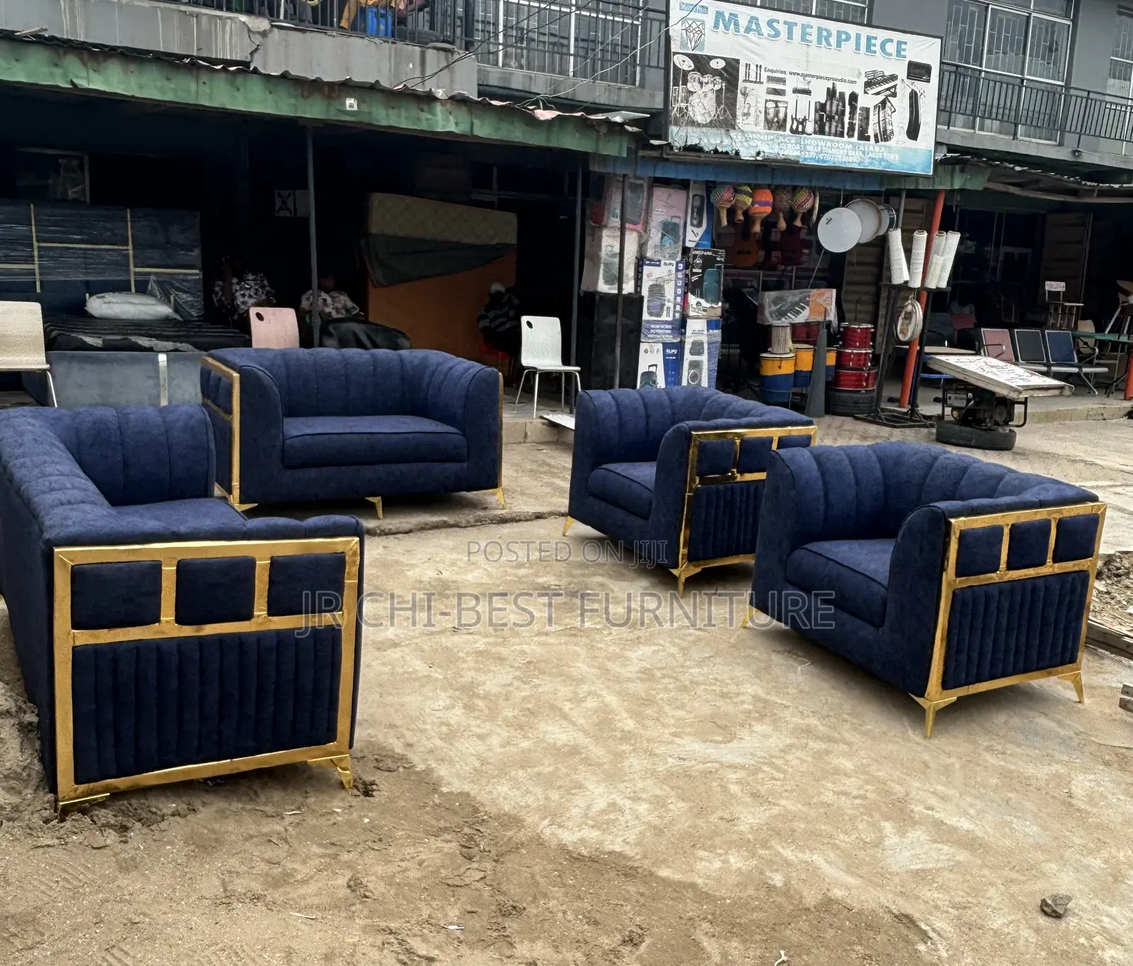 Elegant Living Room Fabric Upholstery Sofa Set | Chairs | Couch