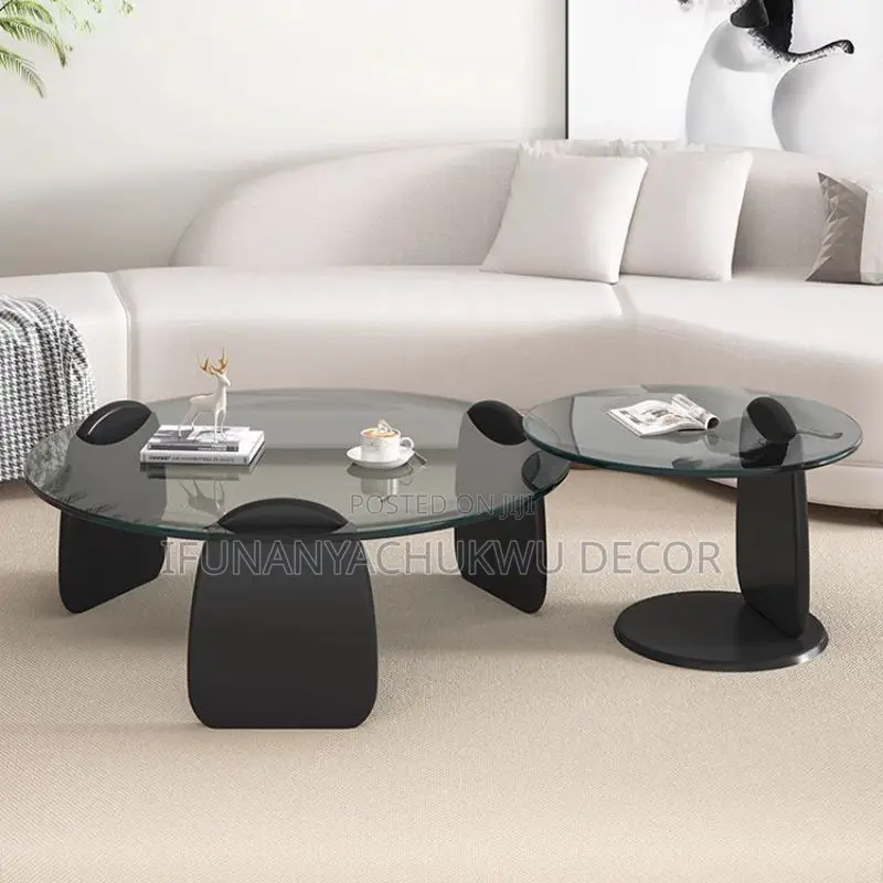 2in1 Glass Center Table and Side Stool