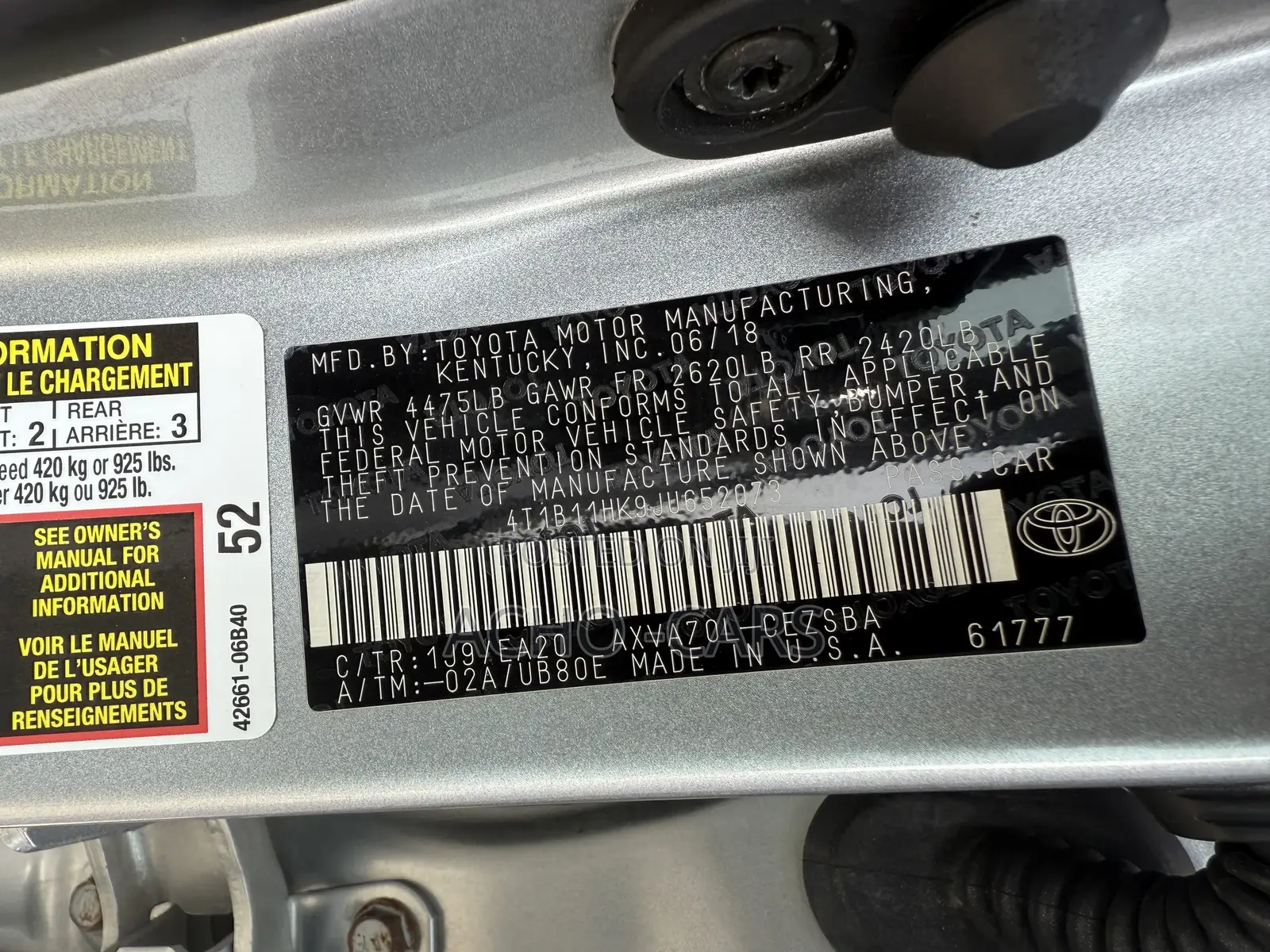 Toyota Camry 2019 Silver