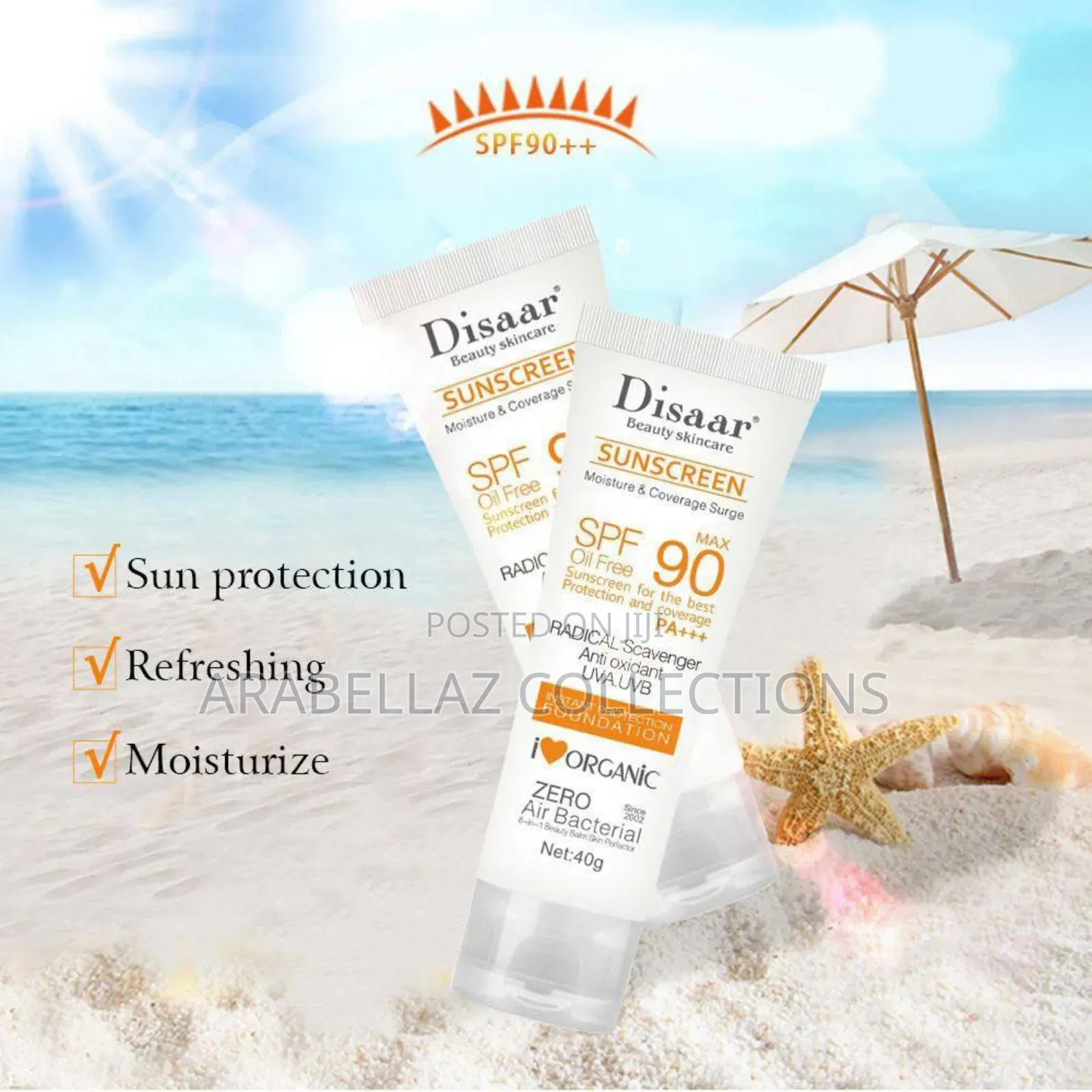 Sunscreen SPF 90 Vc for Sunburn and Sun Protection