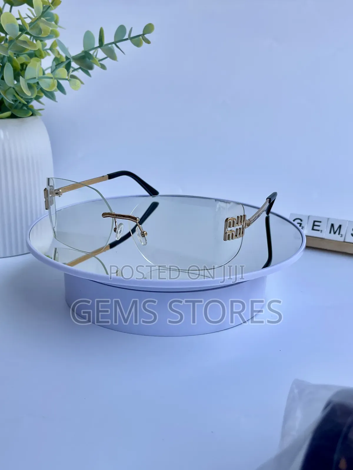 Miu Miu Rimless Sunglasses for Women