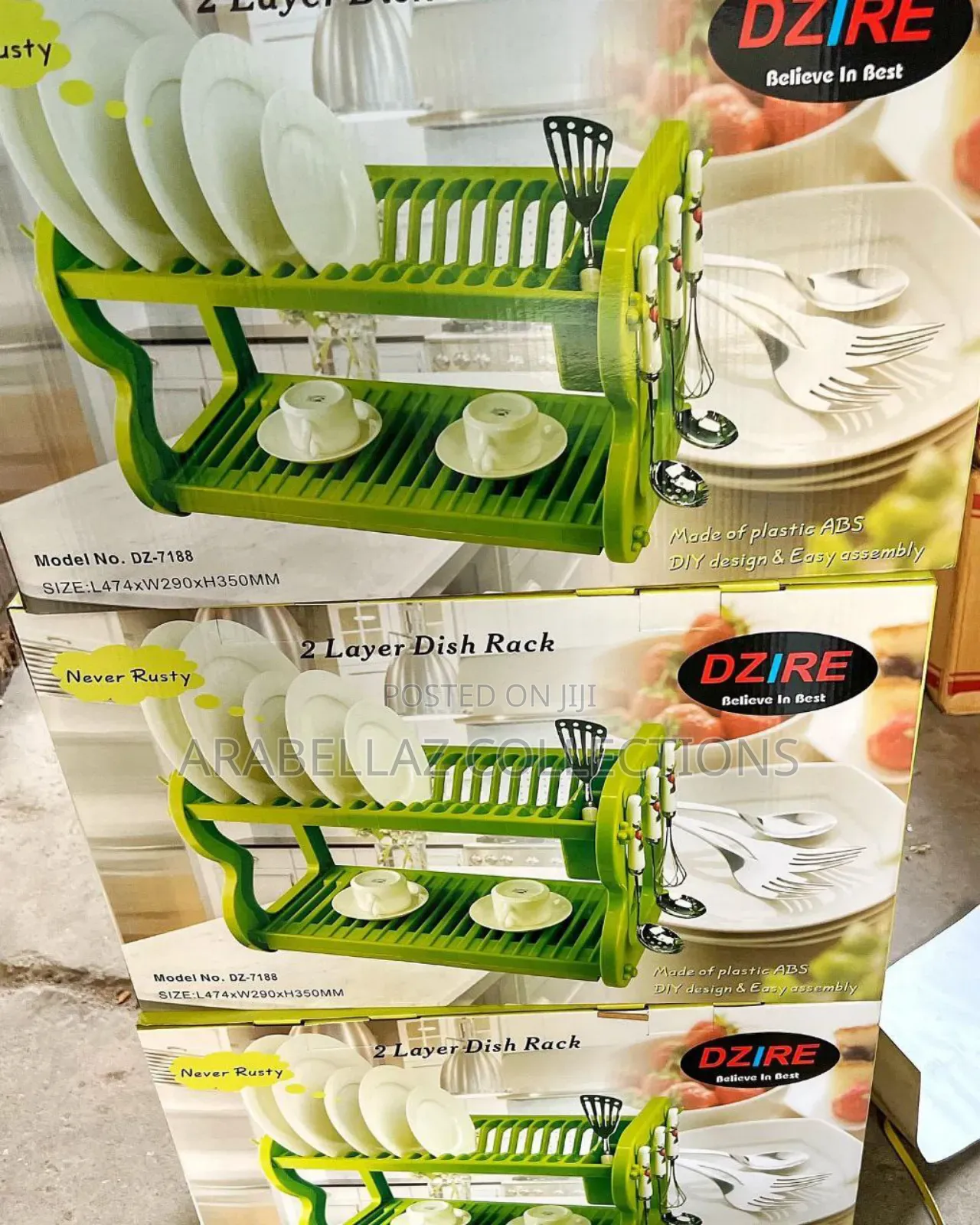Dzire 2 Layer Strong Plate Rack,