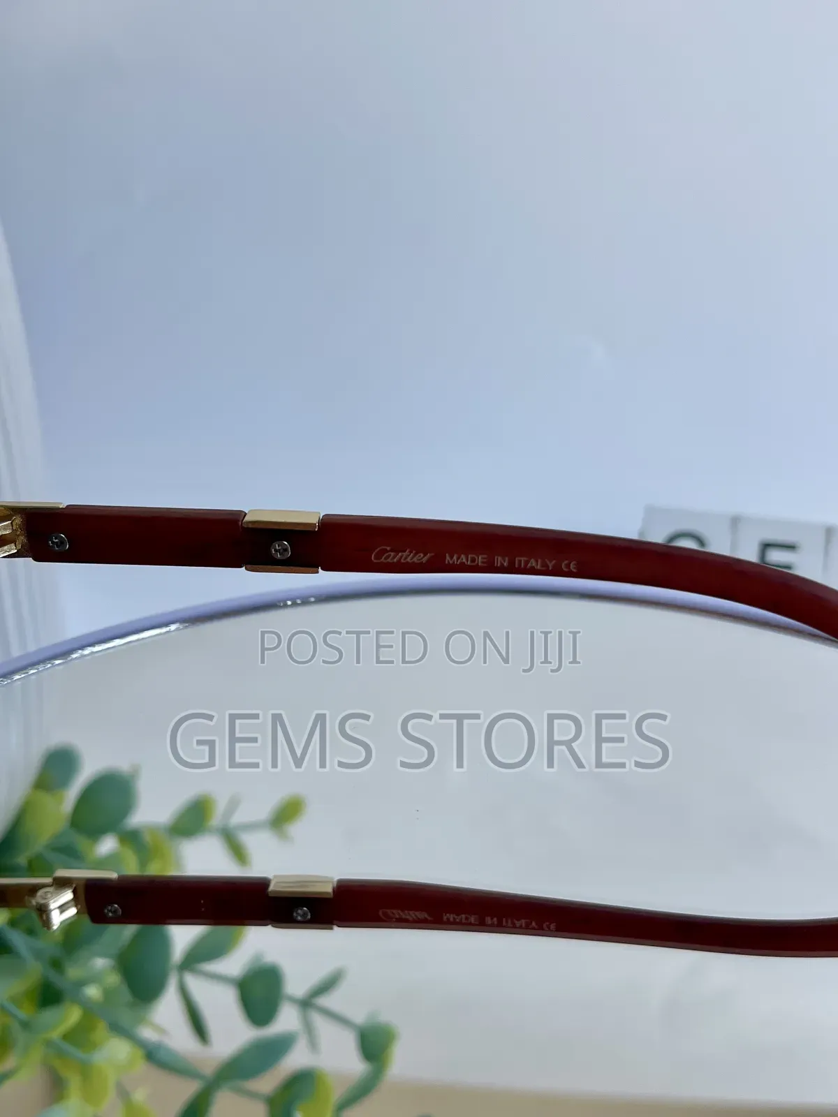 Cartier Style Rimless Sunglass - Brown