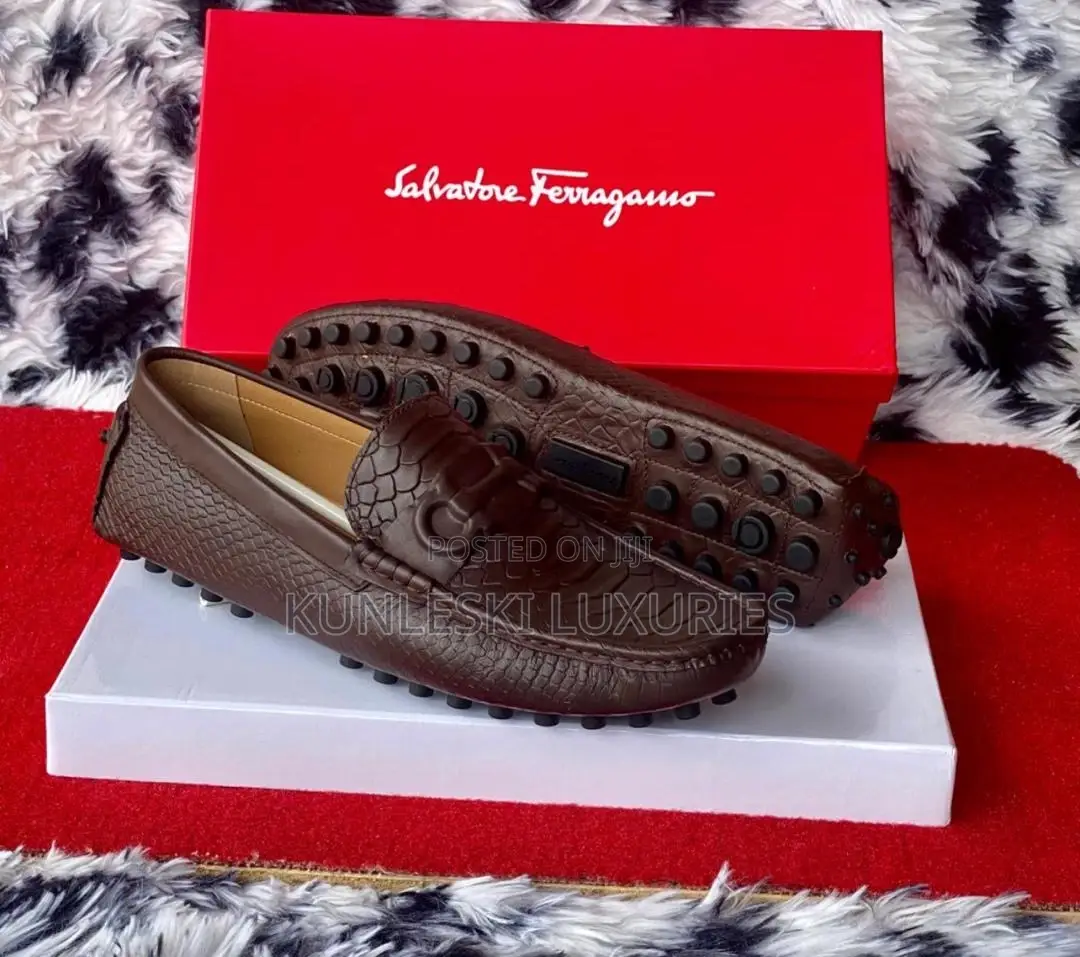 Original Salvatore Ferragamo Loafers Drivers for Men