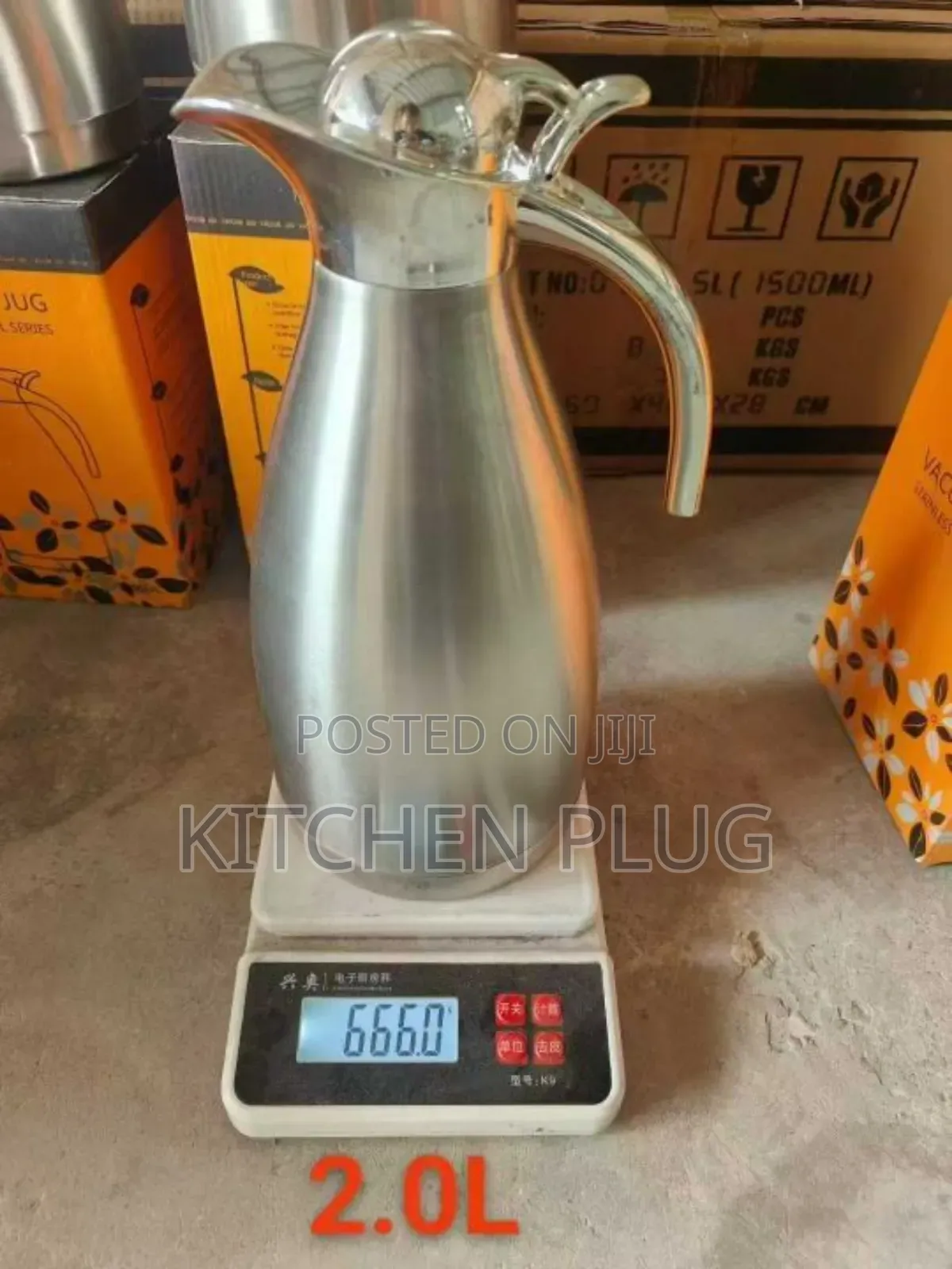 Stainless Steel Vacuum Jug, Thermal Carafe, Or Coffee Pot.