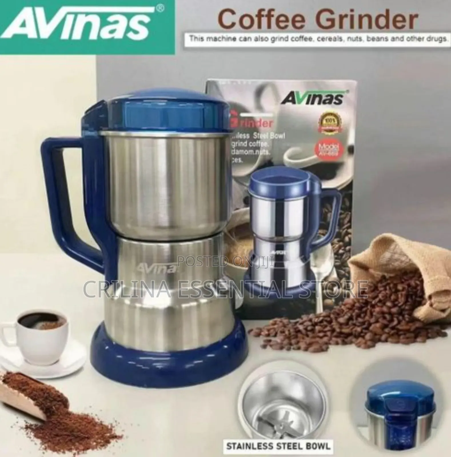 Avinas Electric Powder Grinding Machine for Spices, Grains, and Beans