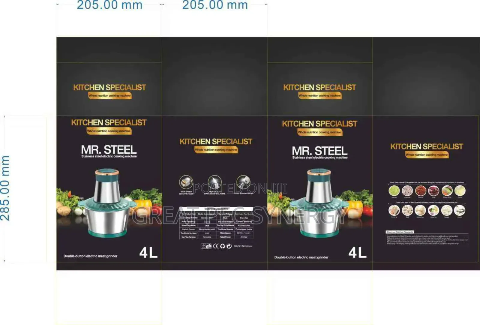 4liters Mr Steel Food Processor