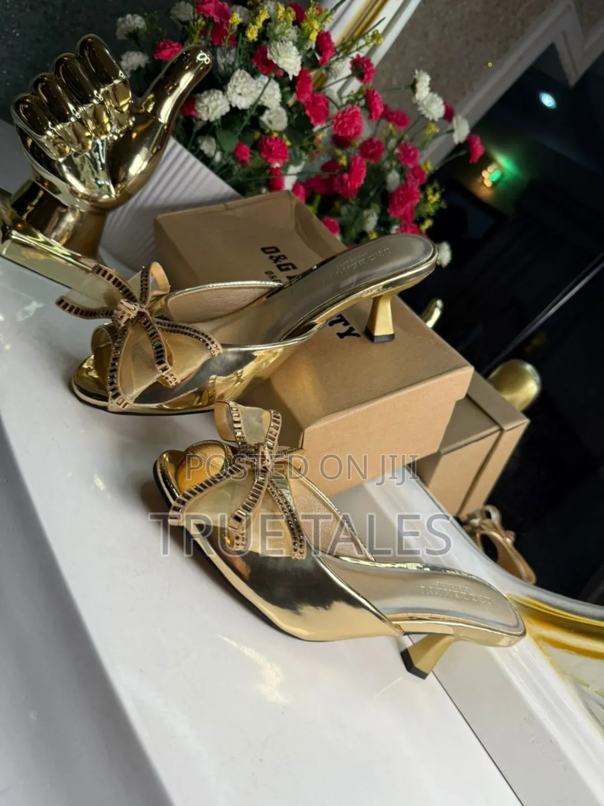 Glam Slippers Heels With Bow Decoration. Size 38-46. #Ogb