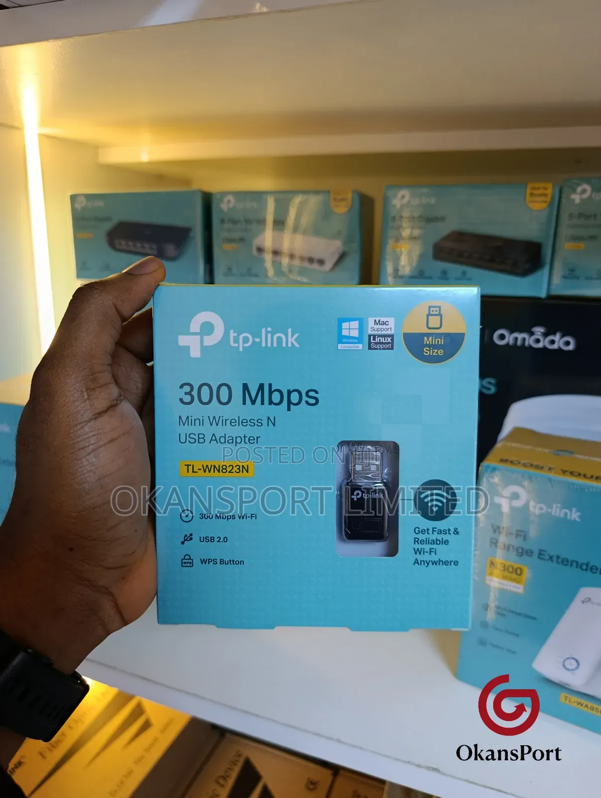 Tp-Link Tl-Wn823n N300 Mini Wireless Usb Adapter –300mbps Wi-Fi Dongle