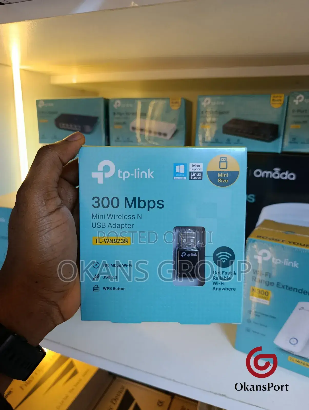Tp-Link Tl-Wn823n N300 Mini Wireless Usb Adapter –300mbps Wi-Fi Dongle