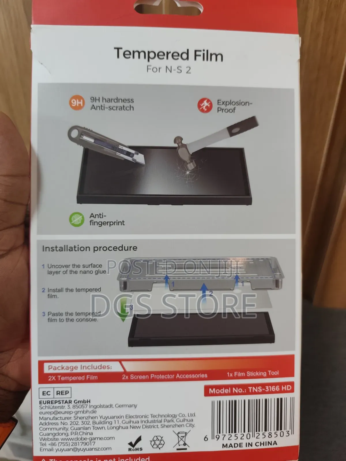 Dobe Tempered Film for Nintendo Switch 2 Screen Protector