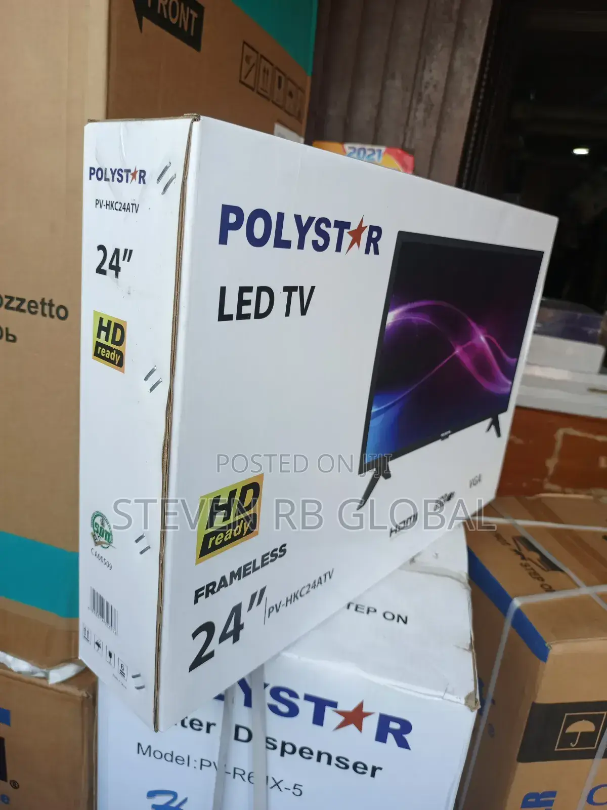 Polystar 24" Led Tv With Free Wall Bracket (Pv-Hkc24atv)