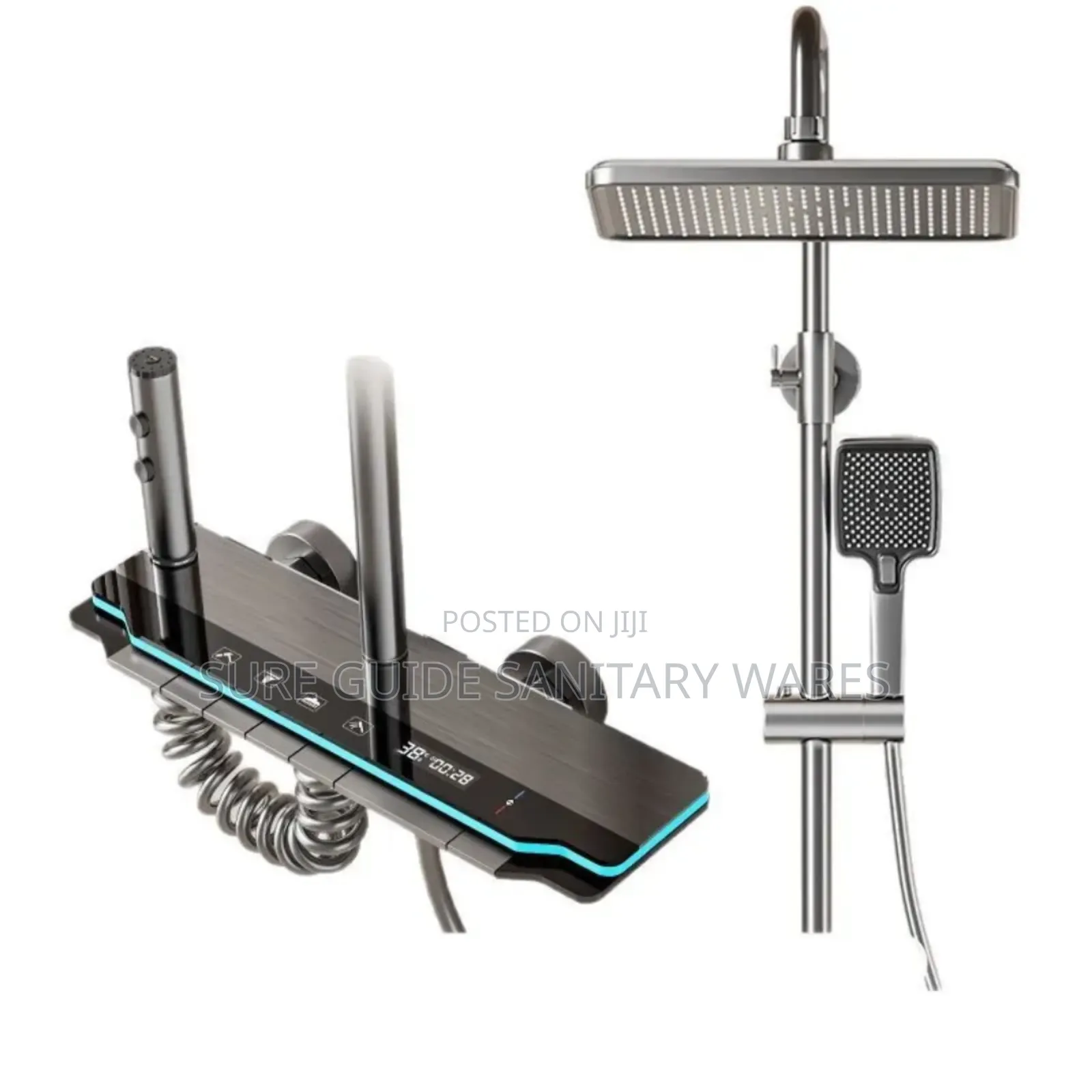 Grey Piano Shower Mixer
