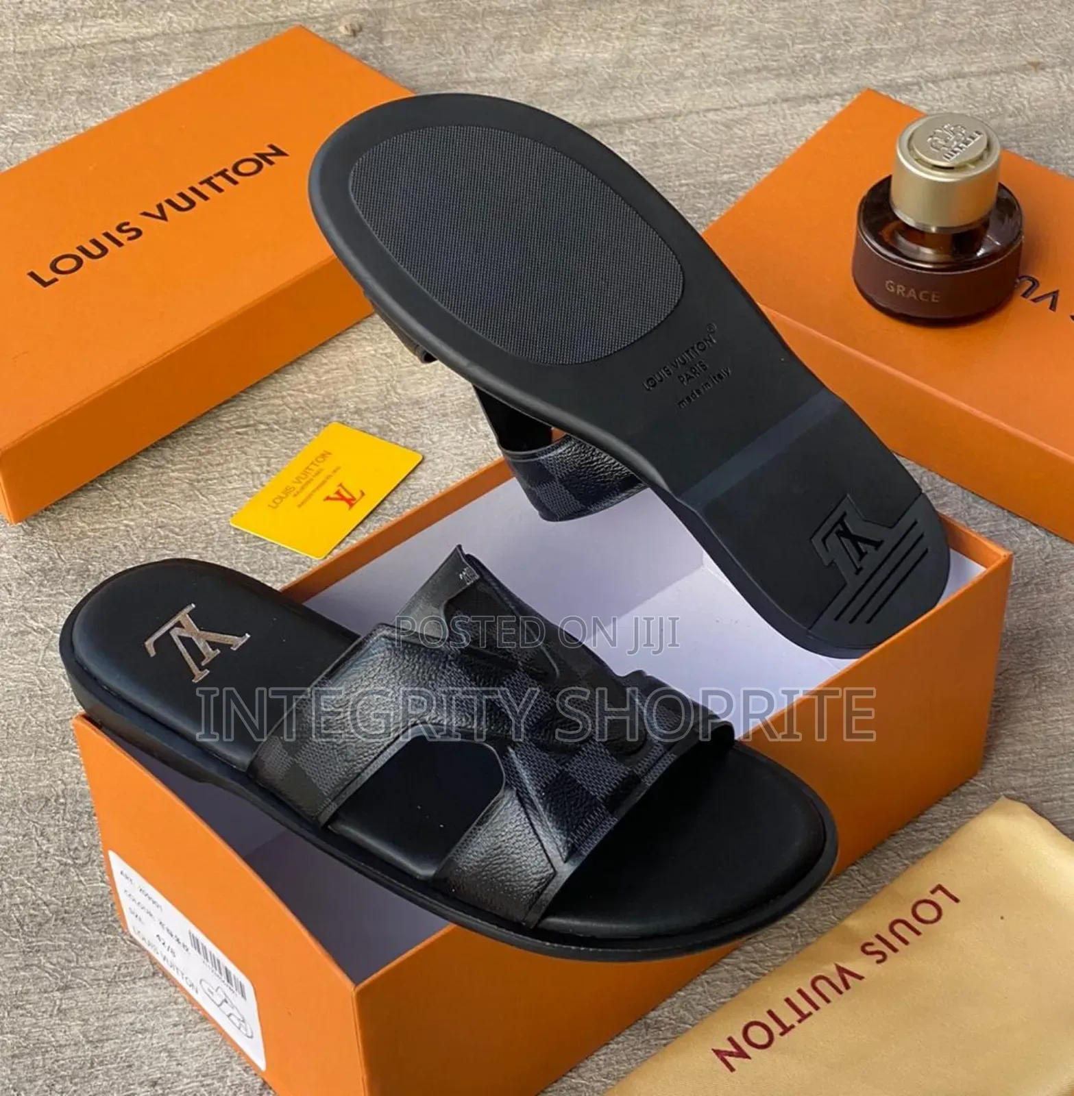 All Black Louis Vuitton Slip-On