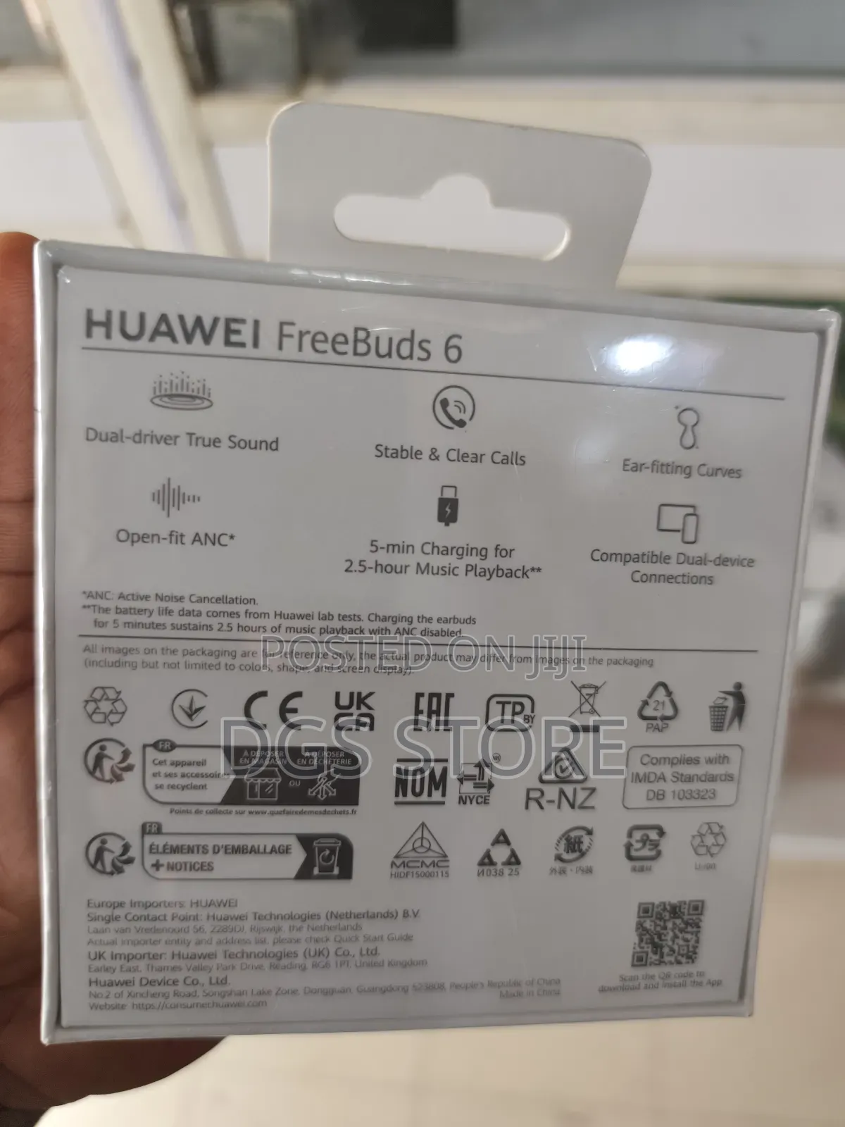 Huawei Freebuds 6 Bluetooth Earbuds Black