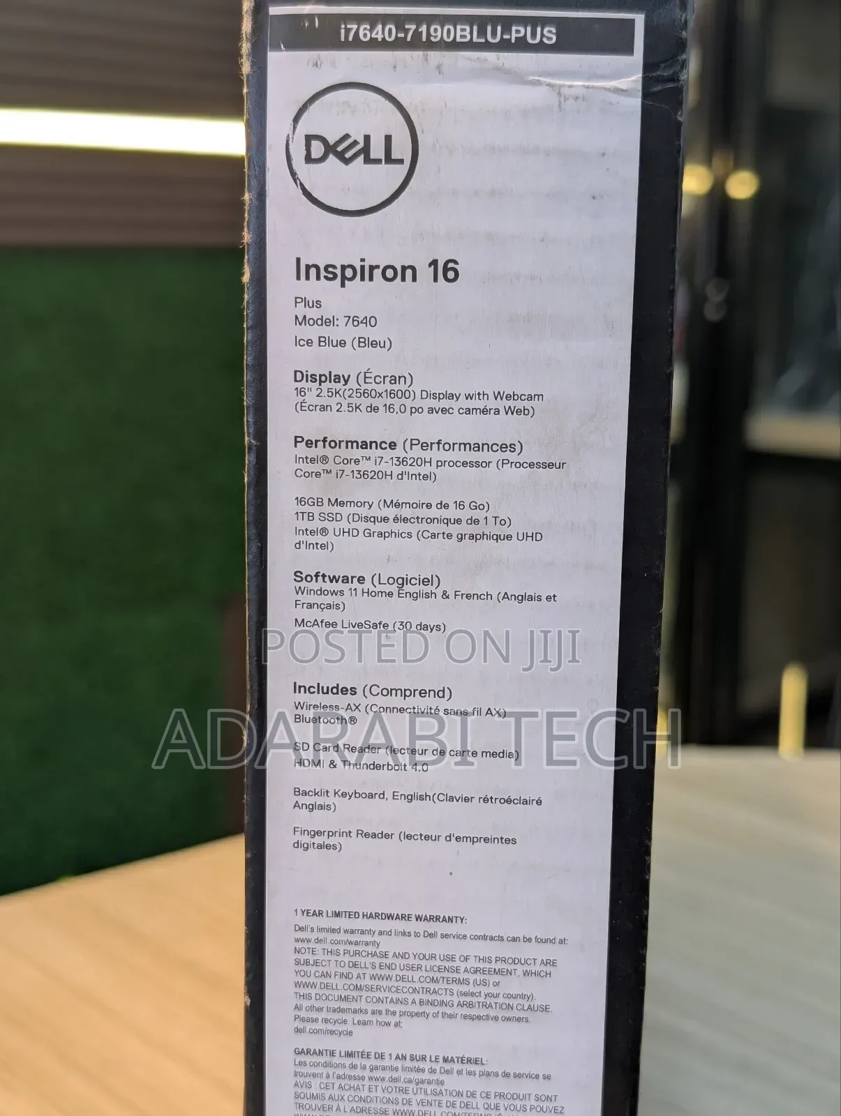 New Laptop Dell Inspiron 16 Plus 7640 16GB Intel Core I7 SSD 1T
