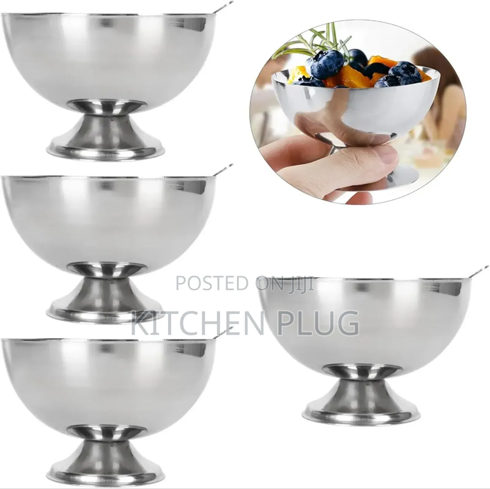Stainless Steel Dessert Bowls.