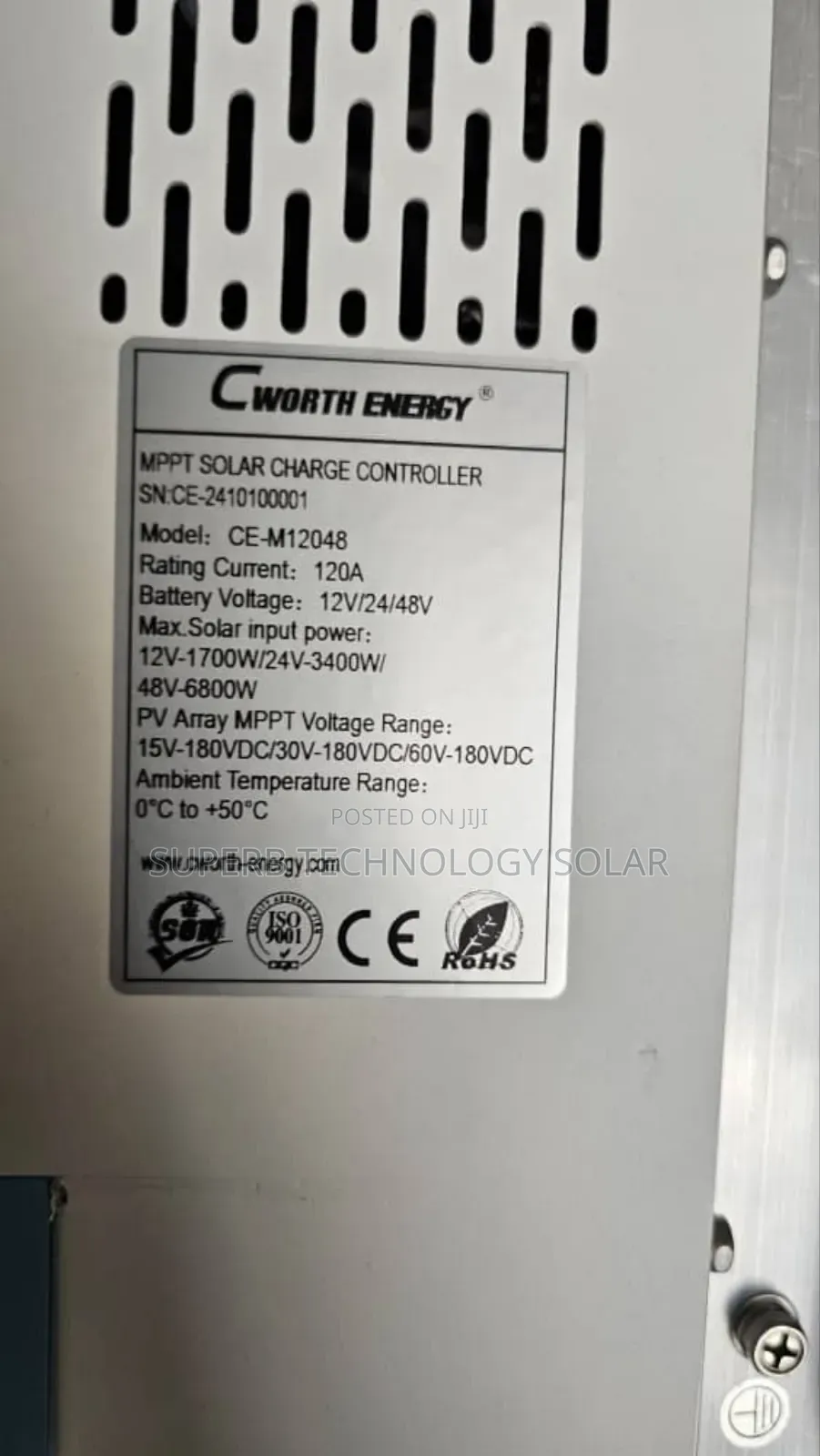 120ah 48v Cworth Energy Charge Controller With 1yr Warranty