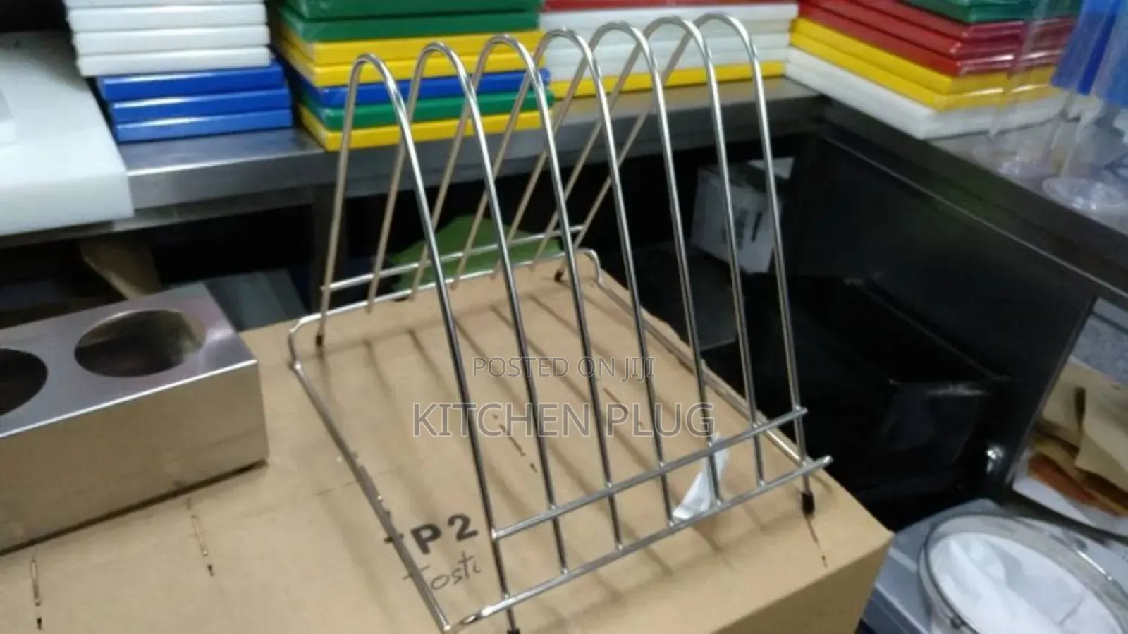 Stainless Steel Cutting Board Rack.