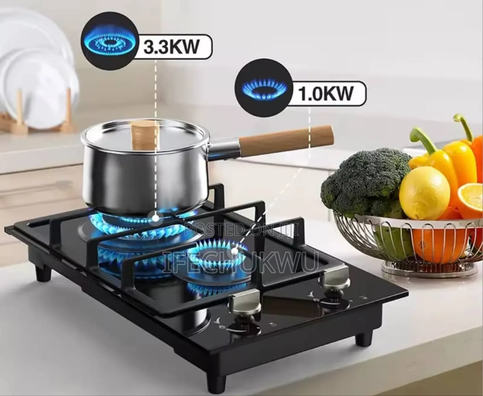 Original High Quality Sky-Oppein Made in Turkey Built-in 2 Gas Burners