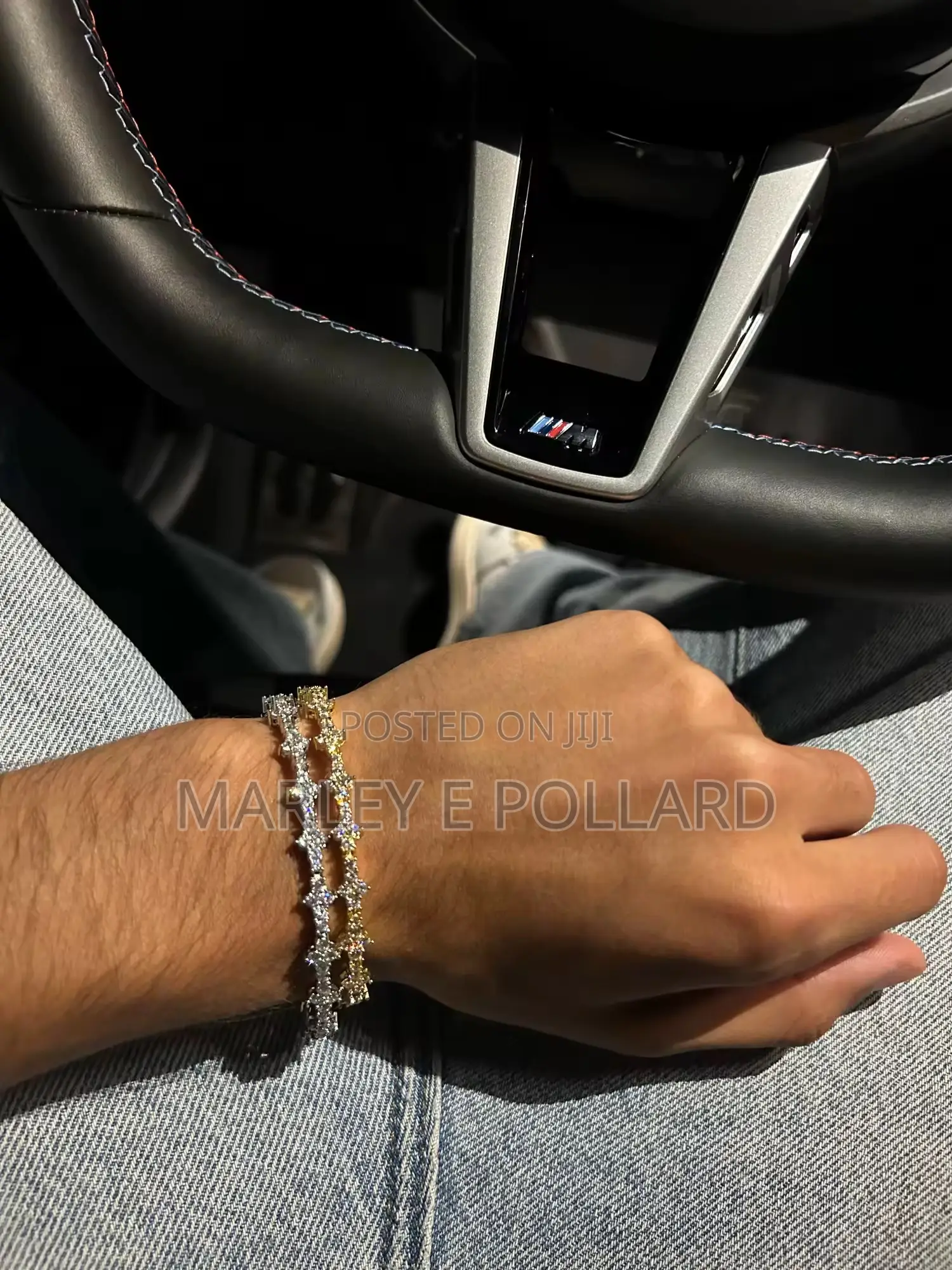 Male Female Silver Tennis Bracelet Cubic Zirconia Peice