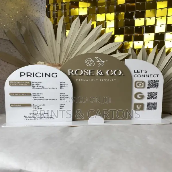 Acrylic Table Sign Branding for Businesses