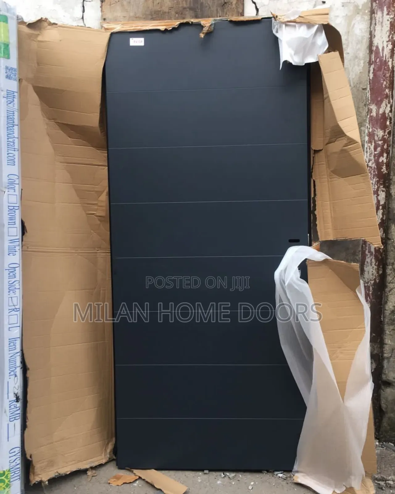 Black 880 Isreali Security Door