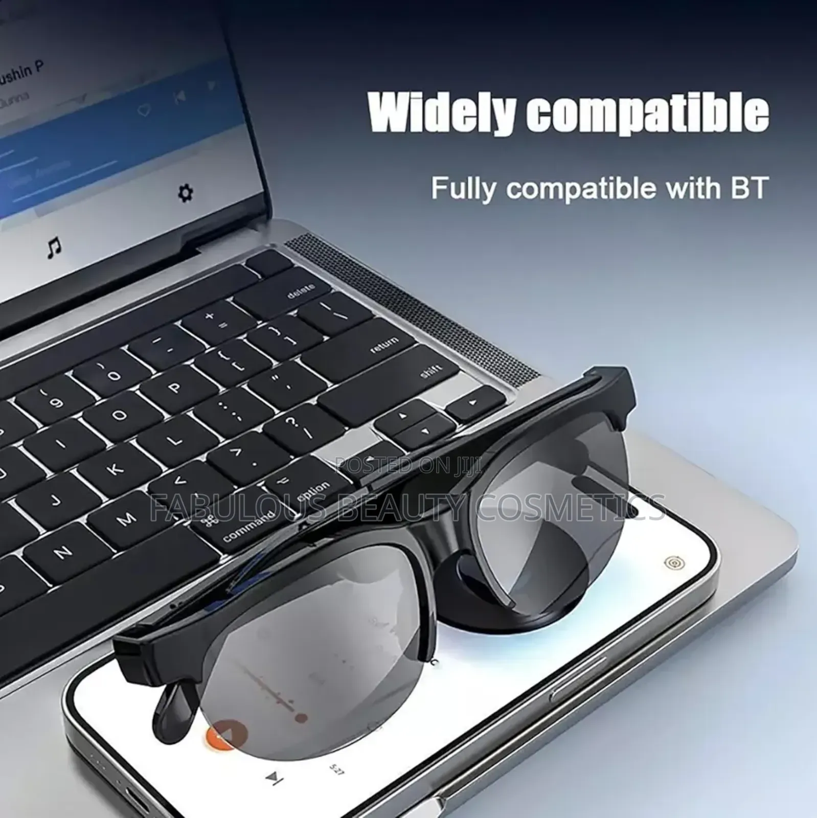 Smart Glasses, Polarized Bluetooth Sunglasses With Built-in Speakers.