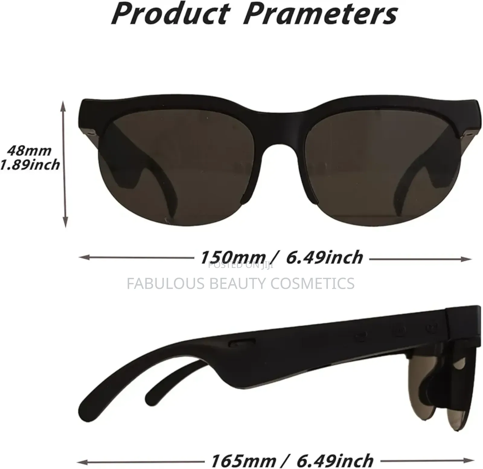 Smart Glasses, Polarized Bluetooth Sunglasses With Built-in Speakers.