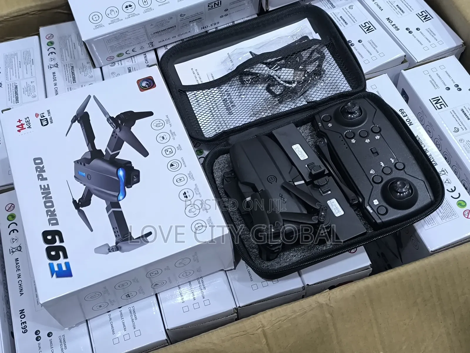 E99 Pro Hd Dual Camera Wifi Drone Quadcopter 2 Batteries for Beginners