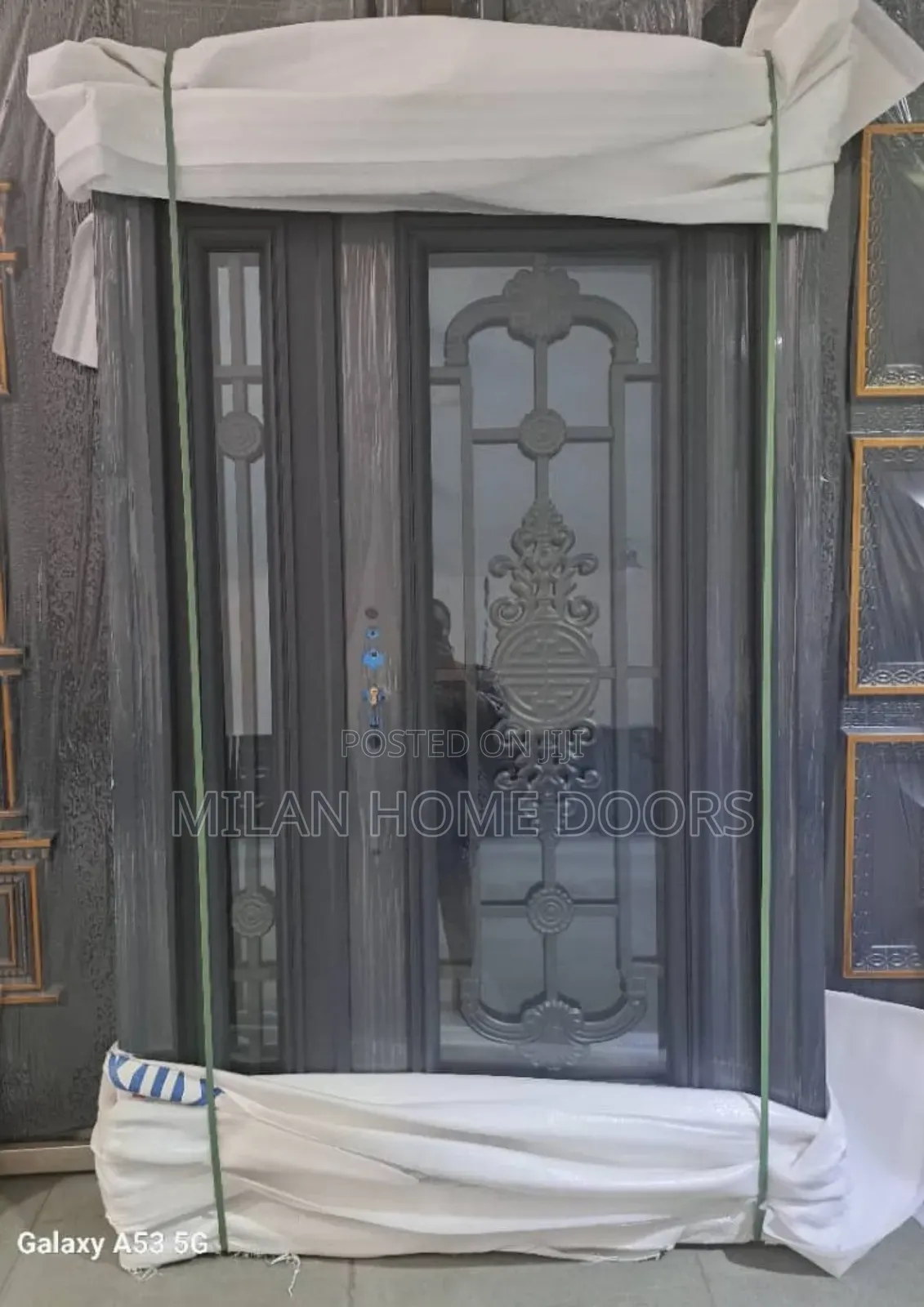 4ft By 7ft Gray Security Glass Door