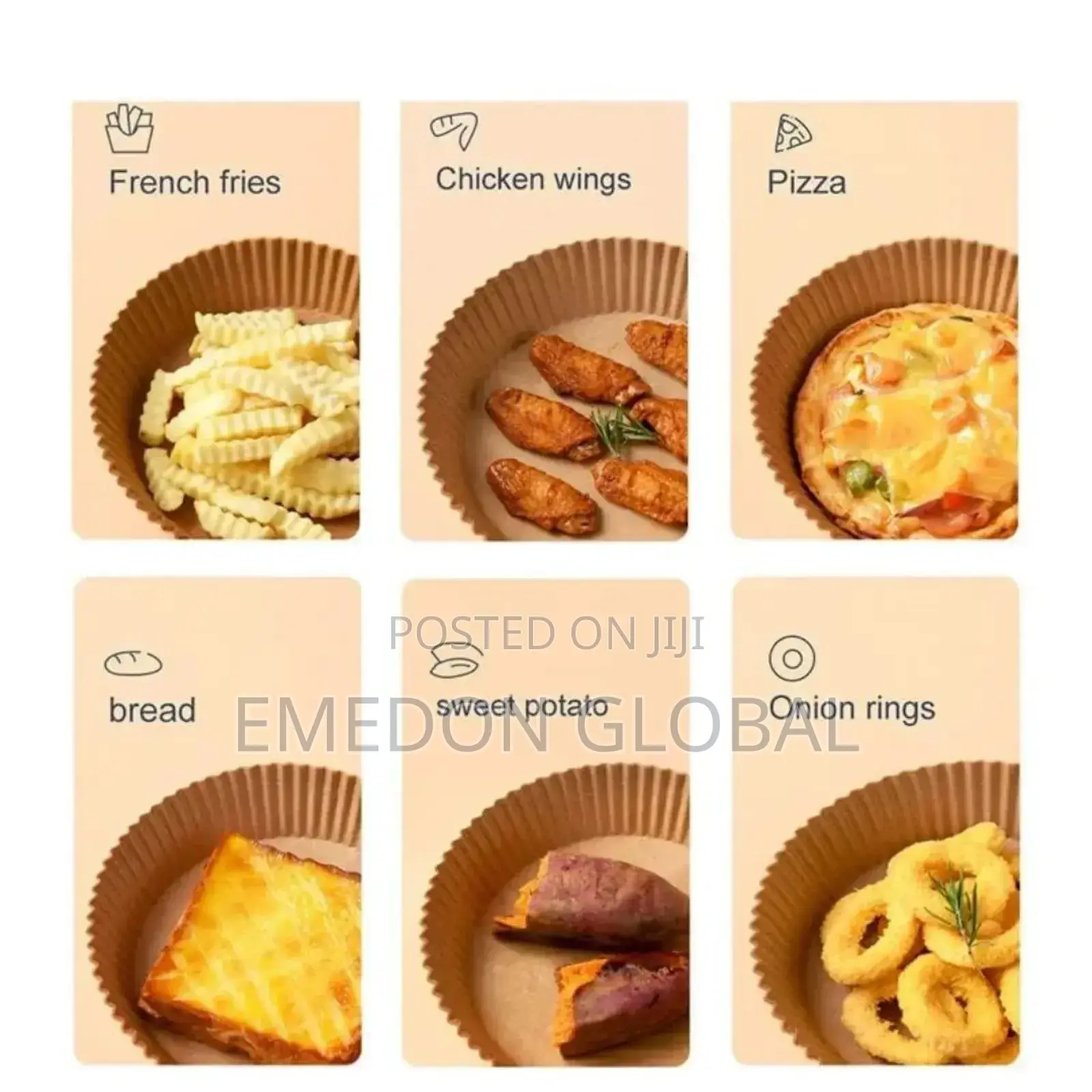 50pcs Disposable Non-Stick Air Fryer Liner Paper