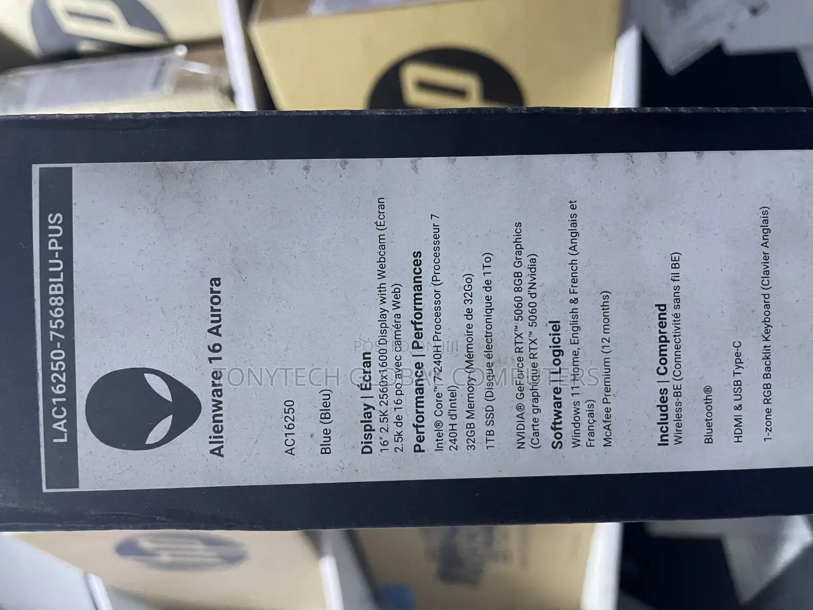 New Laptop Alienware Area-51m 32GB Intel Core 7 SSD 1T