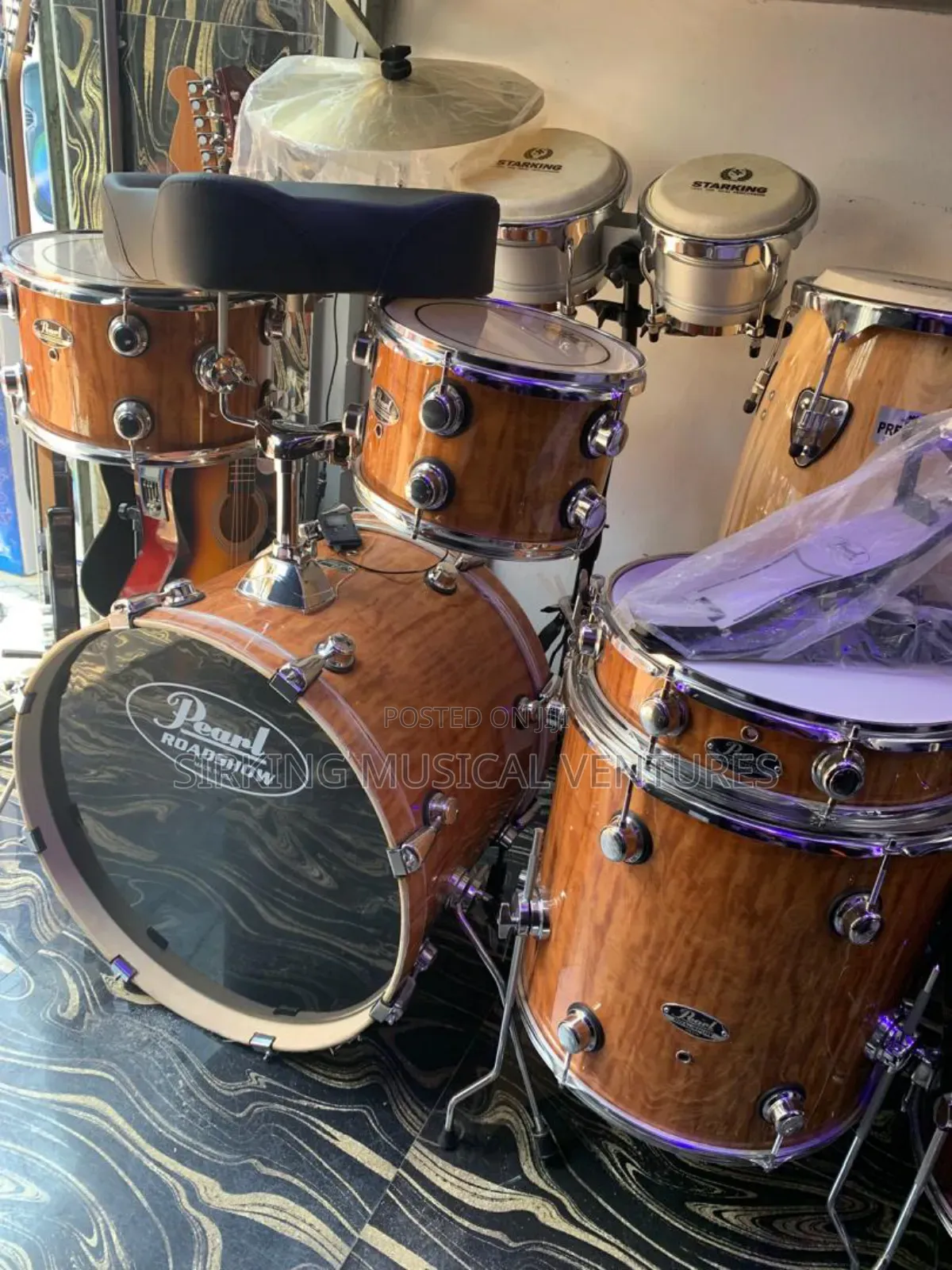 Pearl Roadshow 5 Set Drum With Pearl Cymbal/ Hi-Hat