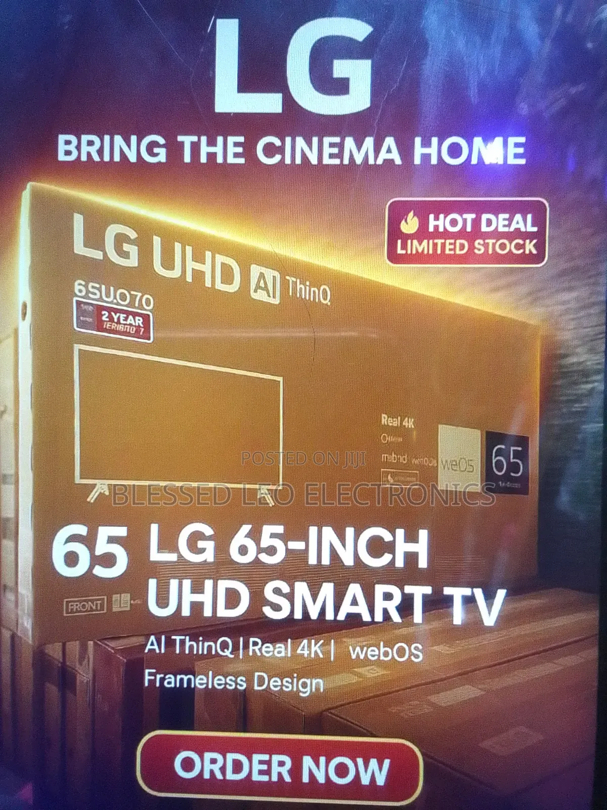 65 Inches Smart Tv With Voice Activated Narrator