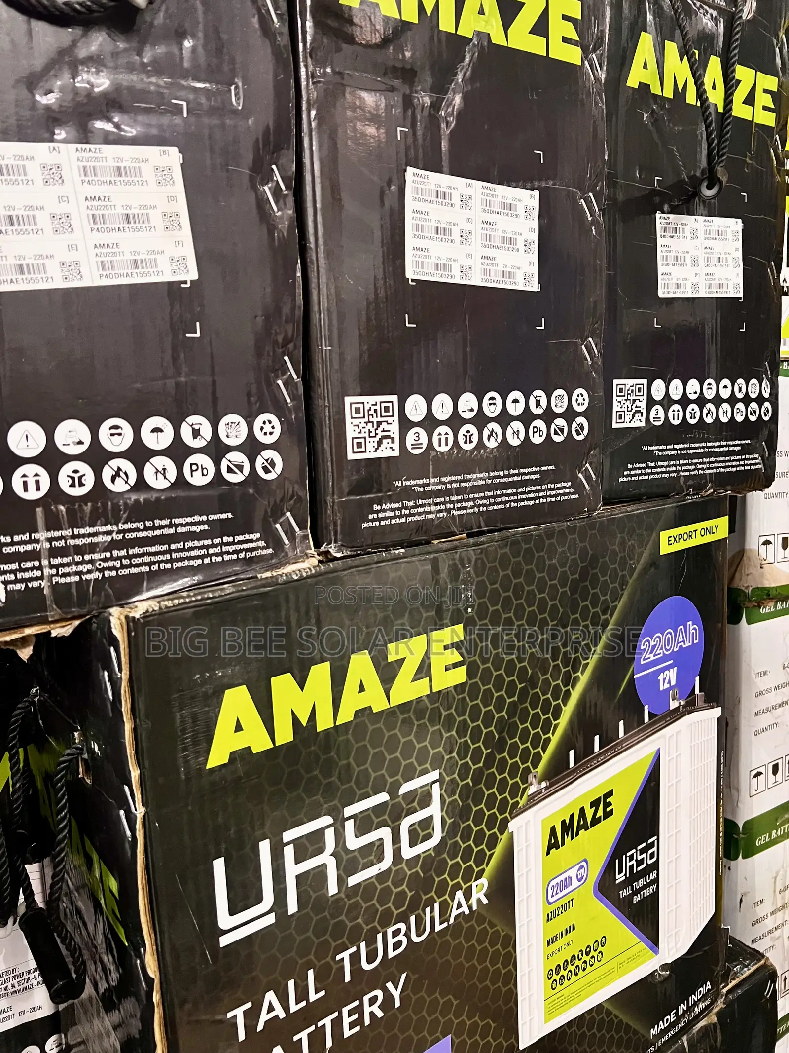 Amaze 220ah 12v Tubular Battery