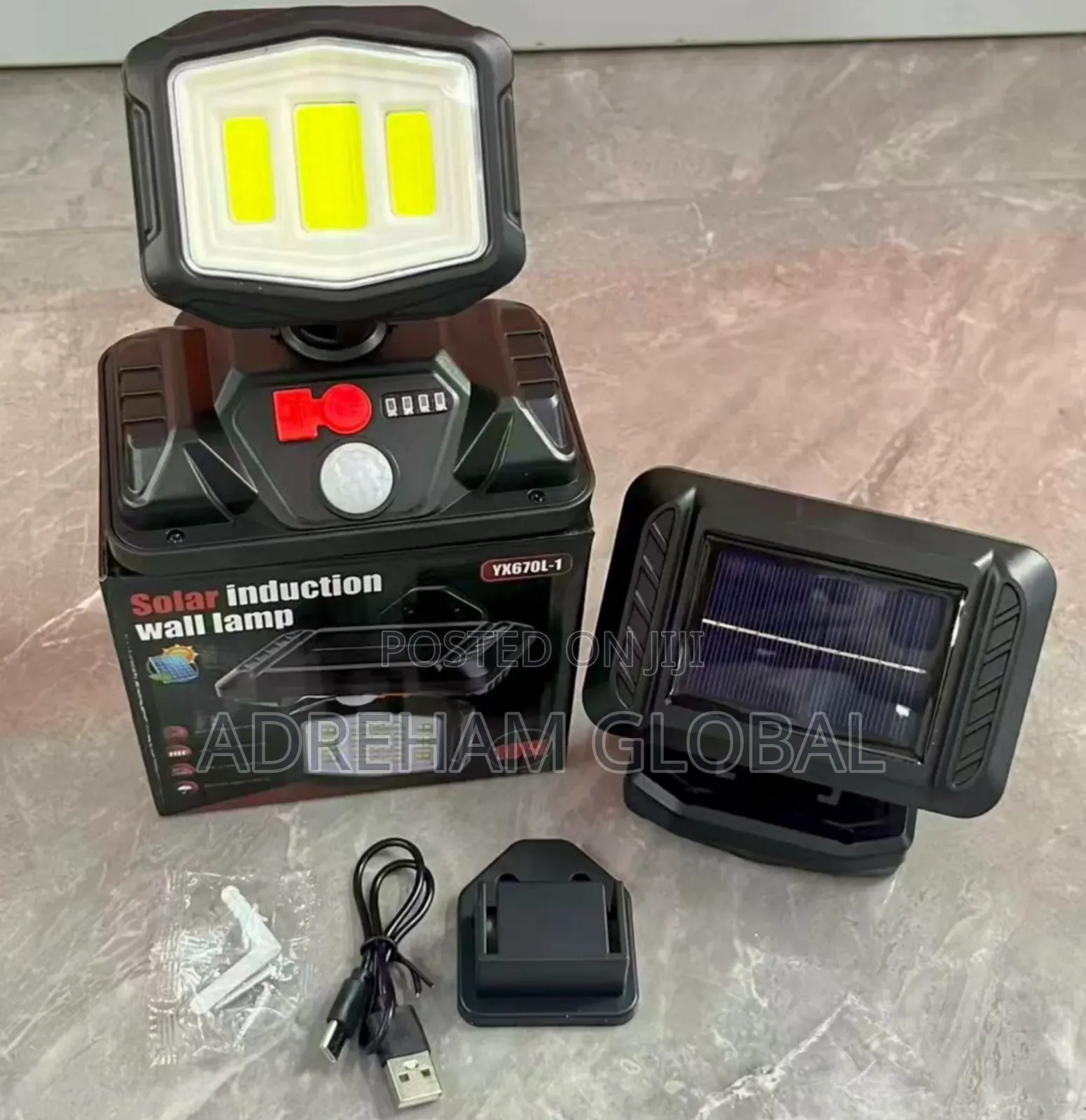 3 Bulbs Solar Rechargeable Out Door Light