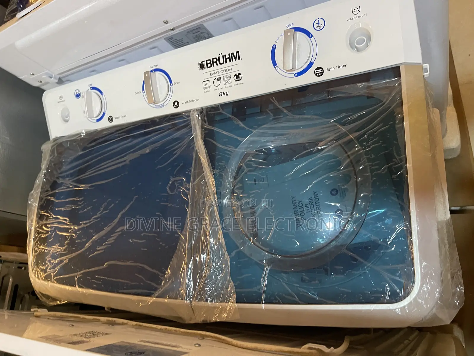 8kg Top Loader Bruhm Washing Machine Twin Tub