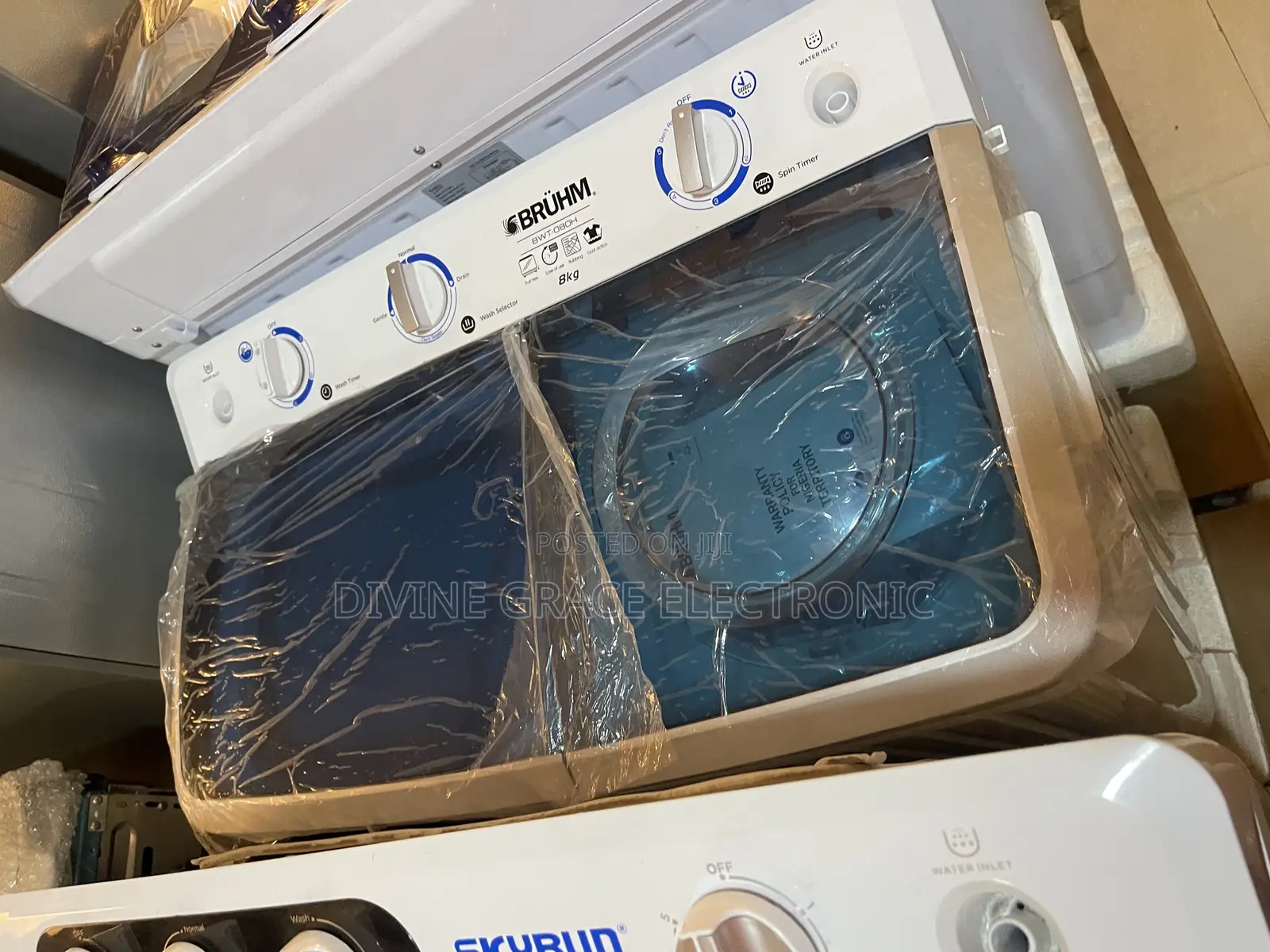 8kg Top Loader Bruhm Washing Machine Twin Tub