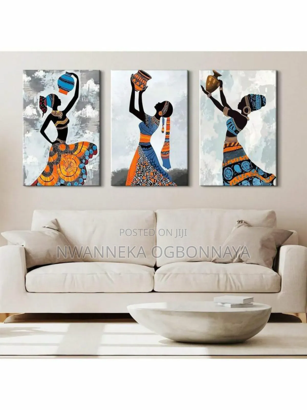African Women With Sun Canvas Printing