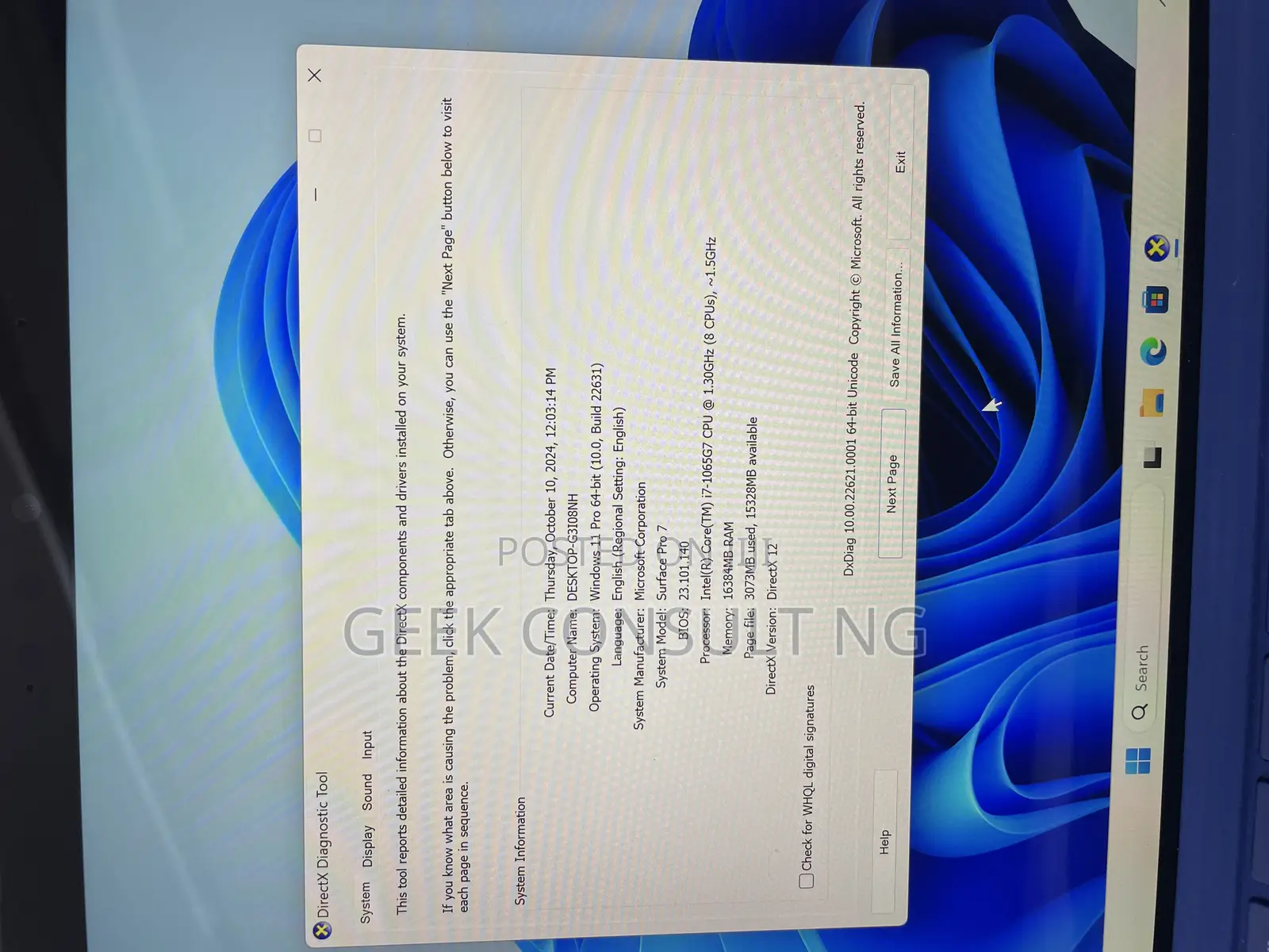 Laptop Microsoft Surface Pro 7 16GB Intel Core i7 SSD 256GB