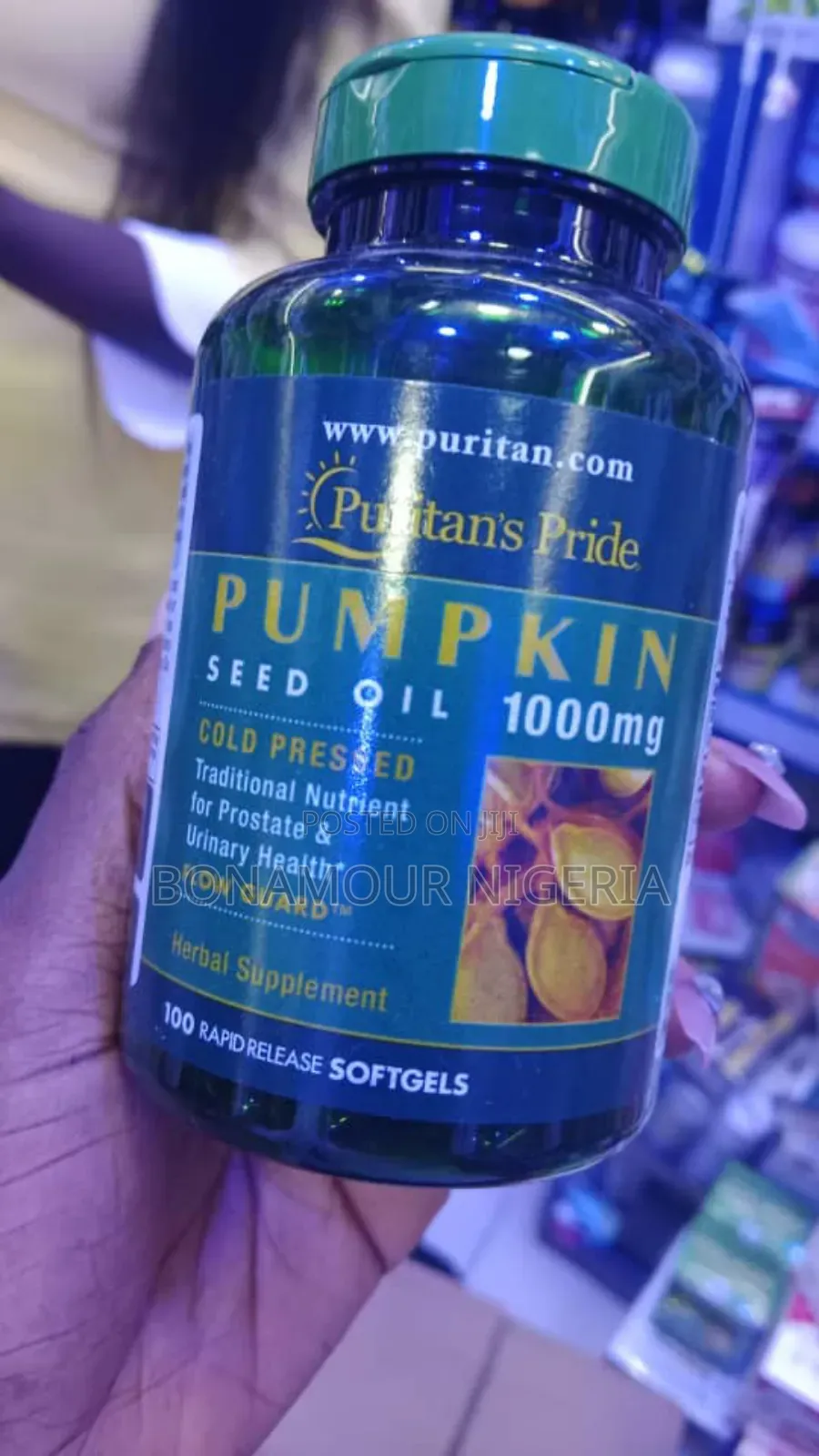 Puritan's Pride Pumpkin Seed Oil 1000mg X100