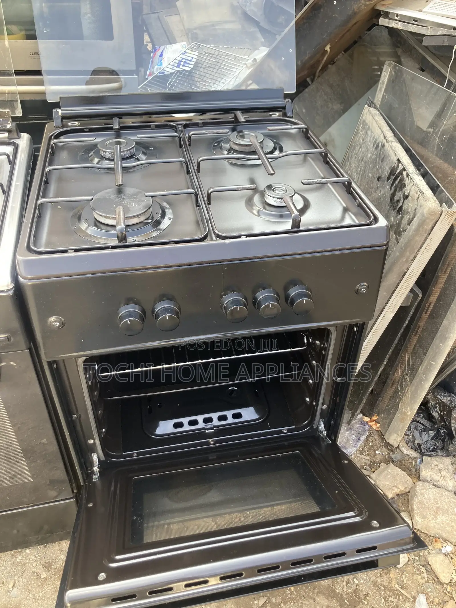 Black Clean Standing Gas Cookers