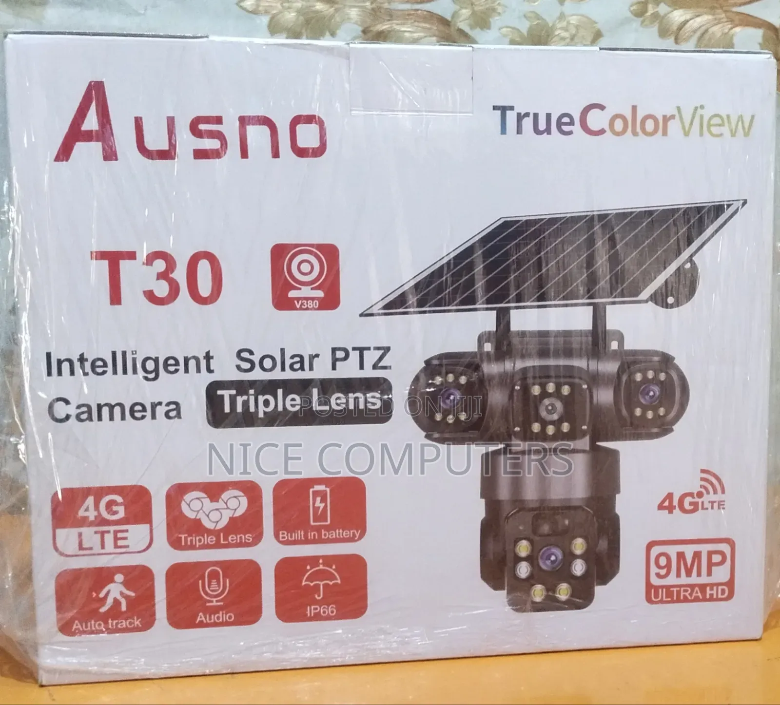V380 4g Triple Lens Solar Camera