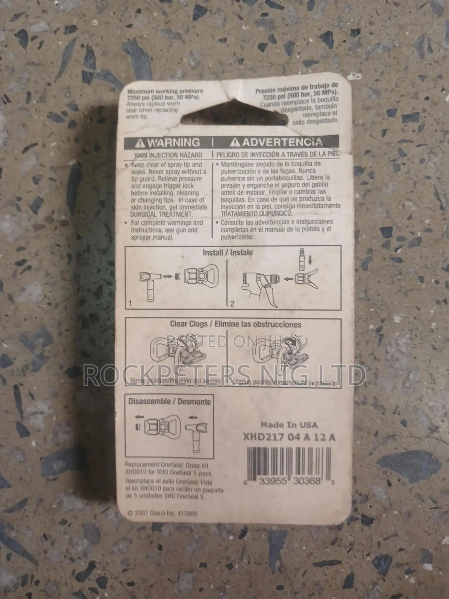 Graco Xhd217 Tip,Spray, Cylinder (217)