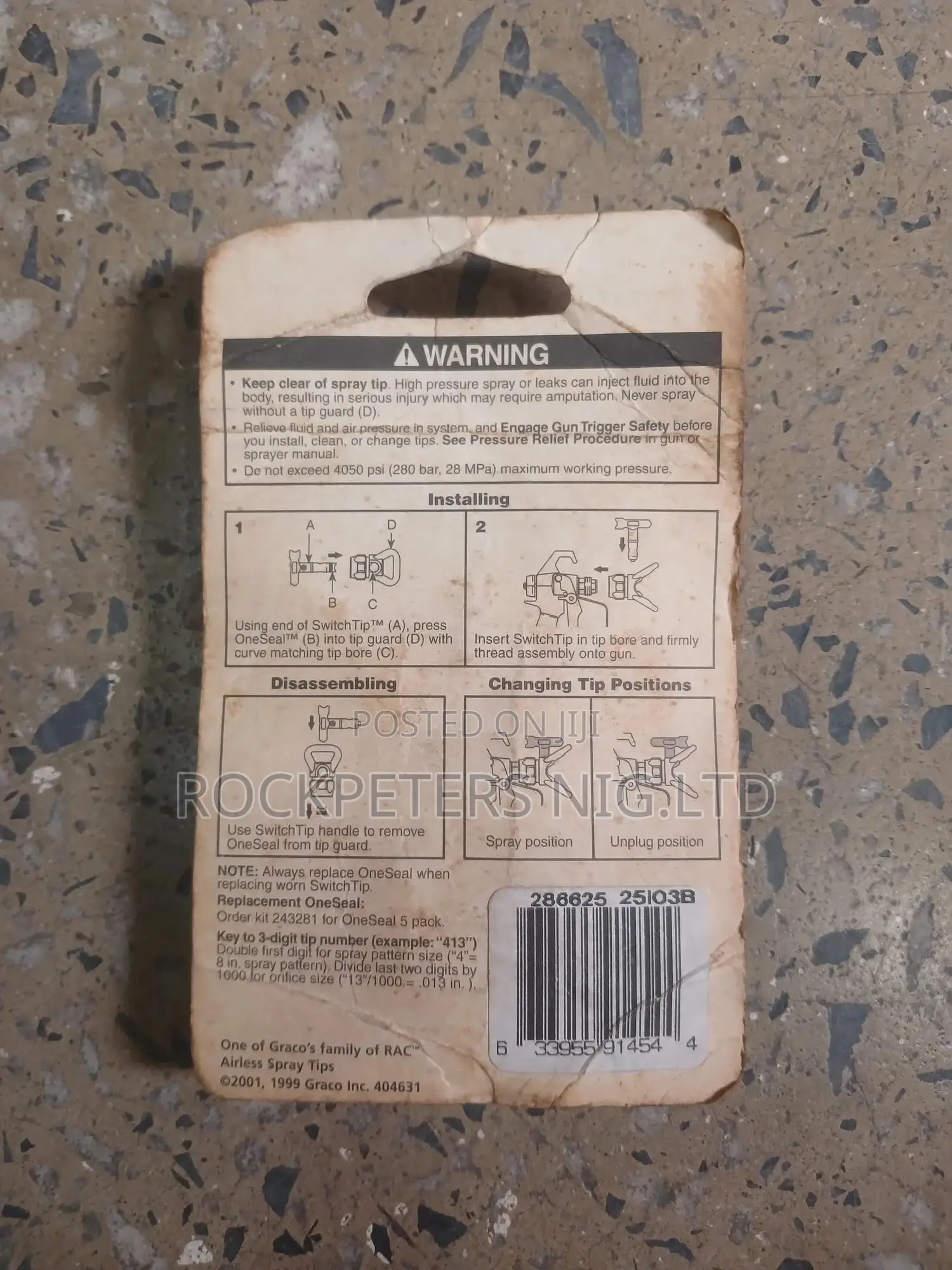 Graco Rac 5 Switch Tip 625, 286625