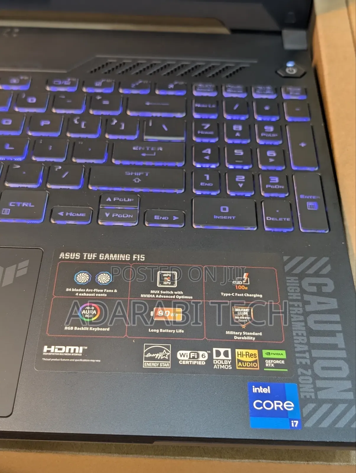 Laptop Asus TUF Dash F15 16GB Intel Core I7 SSD 1T