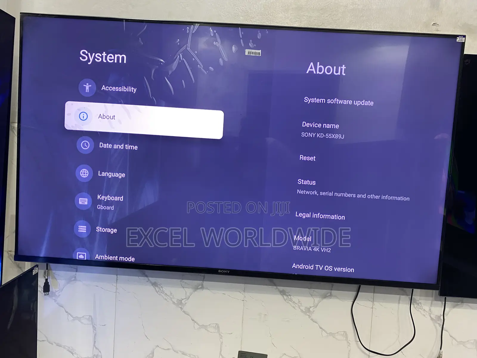 Sony 55" Bravia (X89j) Model Ultra Hd HDR Smart Google Tv
